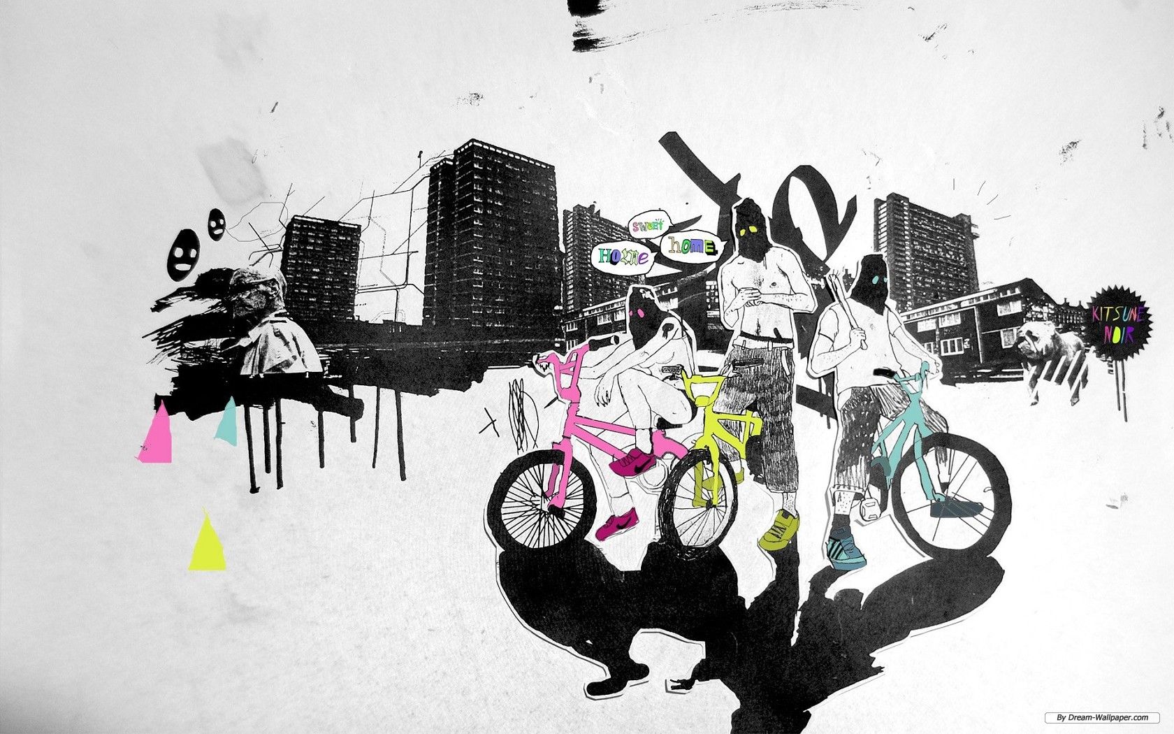 Ciclista silhouette bianco e nero, 2560x1600 WQXGA, Desktop