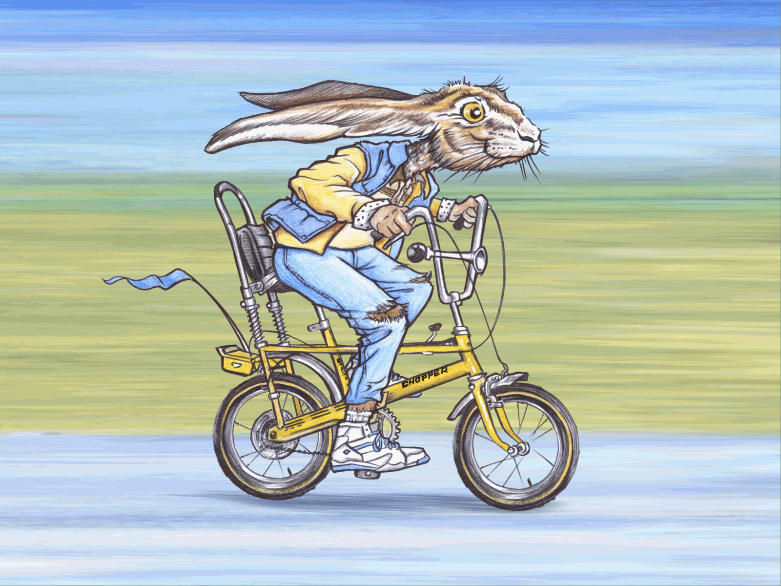Ciclista con mostri sulla luna, 750x1334 Verticale, Telefono