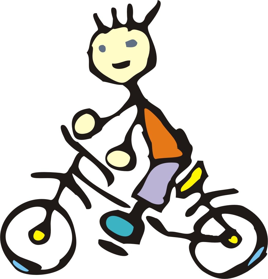 Ciclista BMX stile cartoon minimalista, 2732x2048 2K+, Desktop