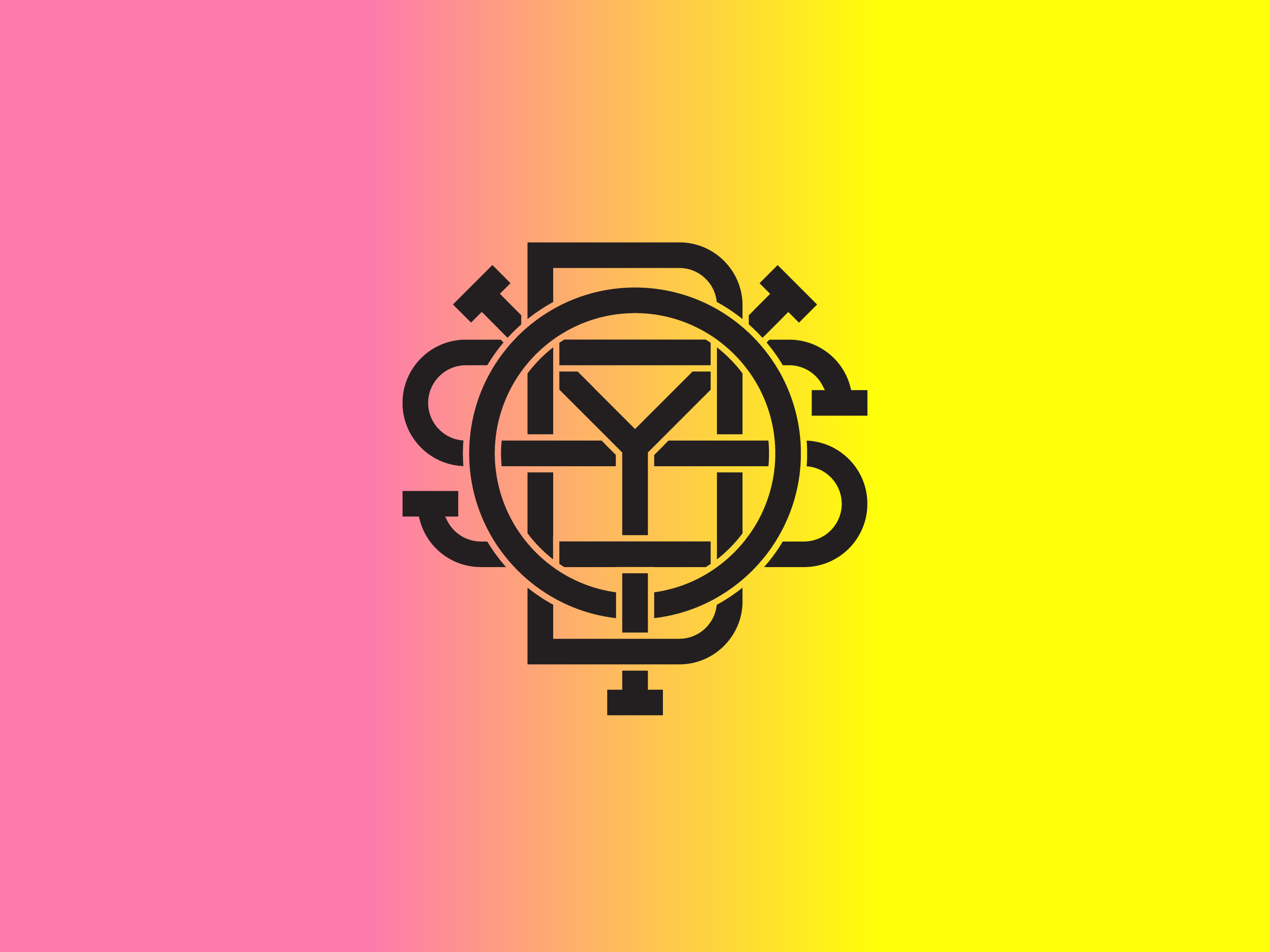 Logo BMX Odyssey rosa giallo, 2732x2048 2K+, Desktop