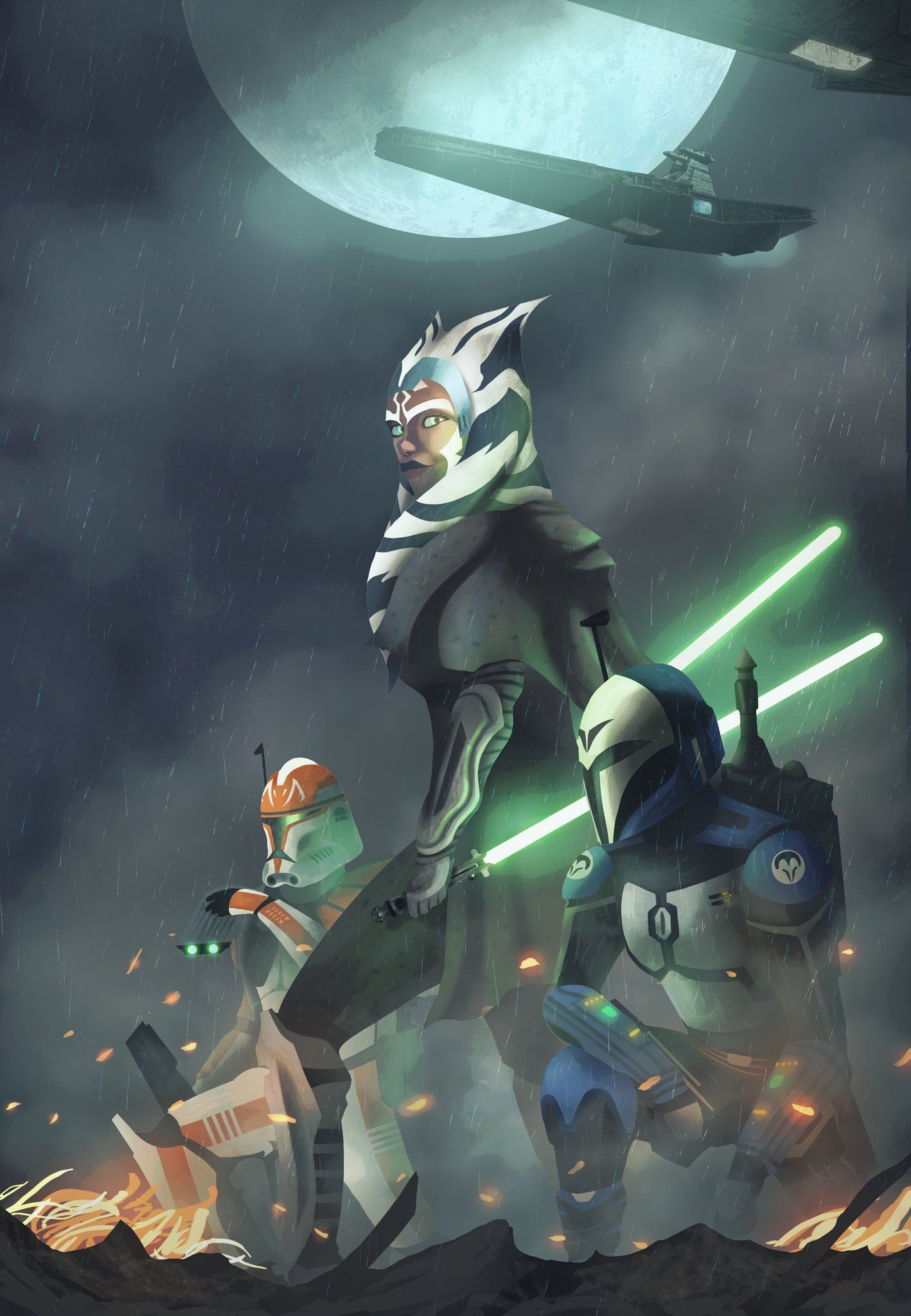Ahsoka Tano, Star Wars, Clone Wars, Jedi, 1418x2048 Full HD Verticale, Smartphone