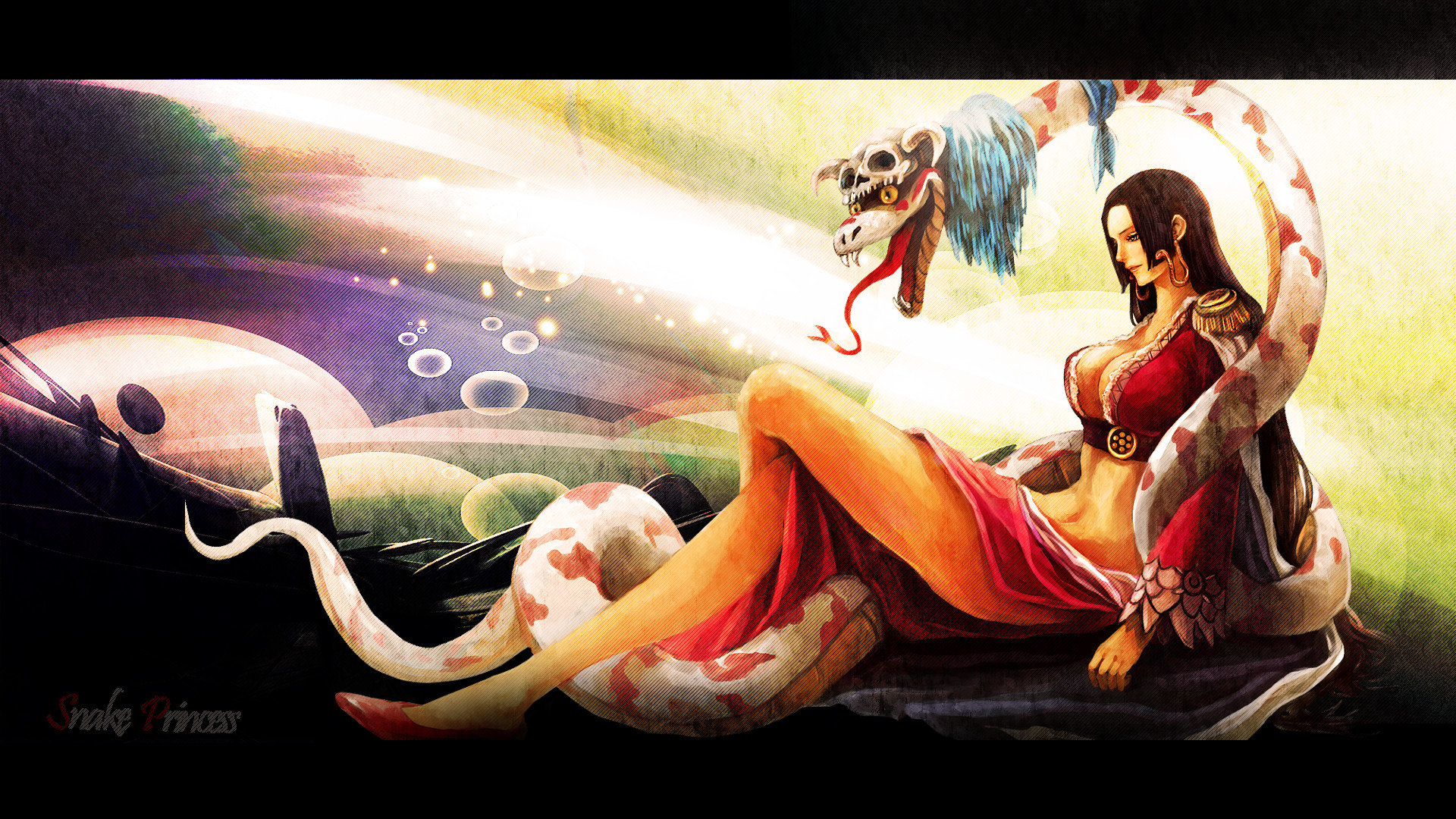 Boa Hancock con serpente, One Piece, 1920x1080 Full HD, Laptop