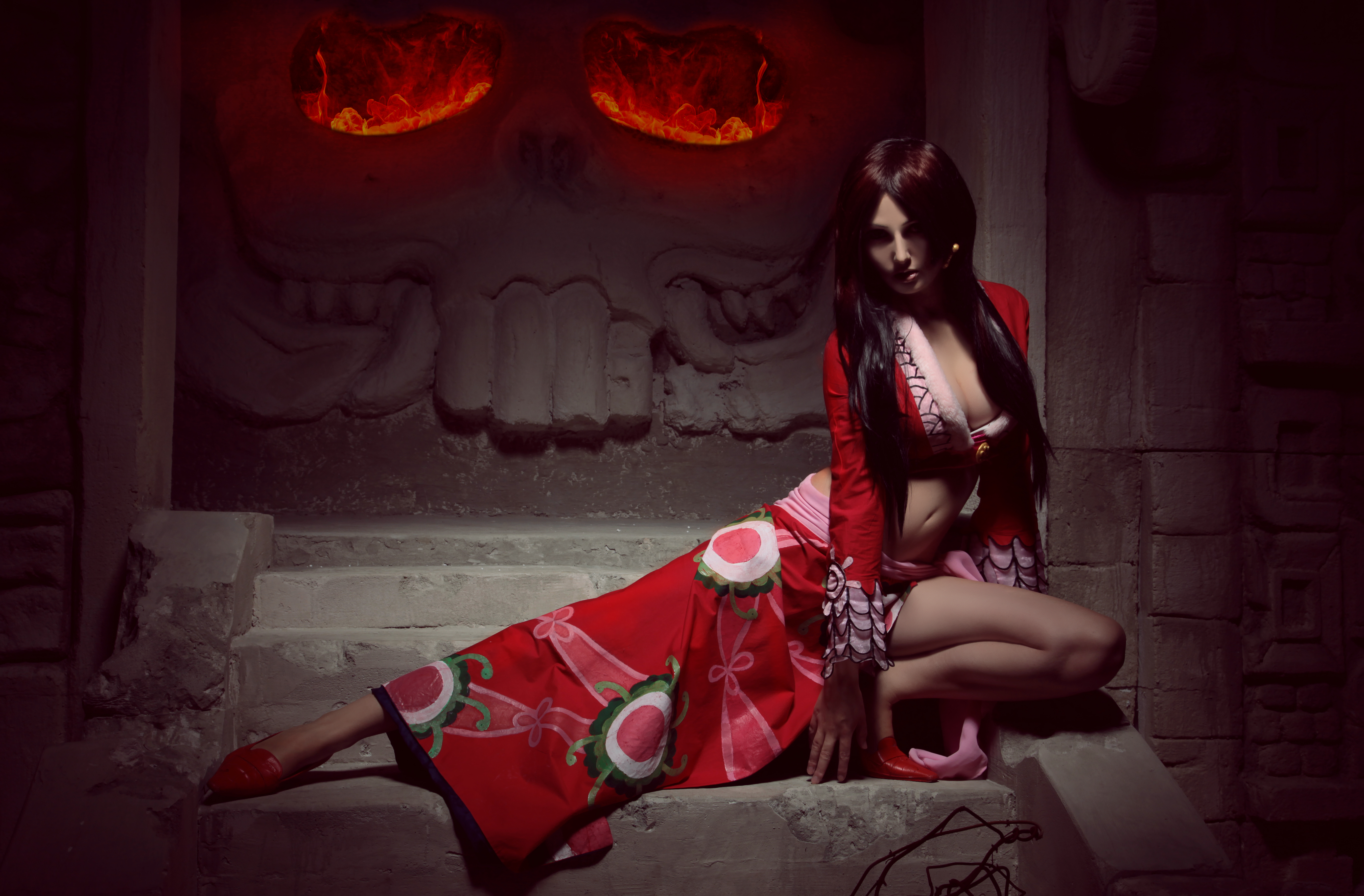 Boa Hancock cosplay kimono rosso, 5514x3624 Ultra HD, 4K TV