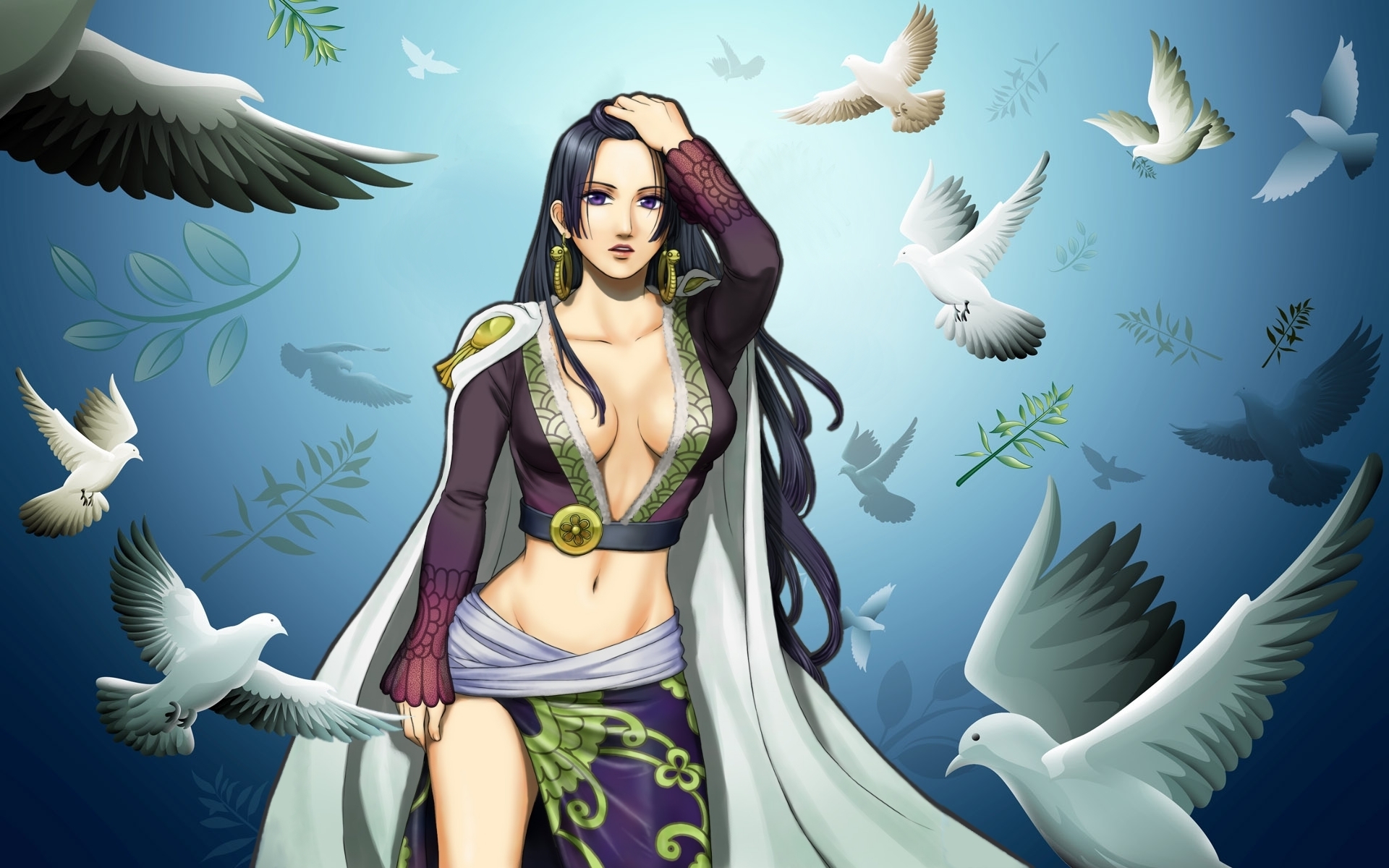 Boa Hancock, One Piece, colombe, 1920x1200 Full HD+ WUXGA, Desktop
