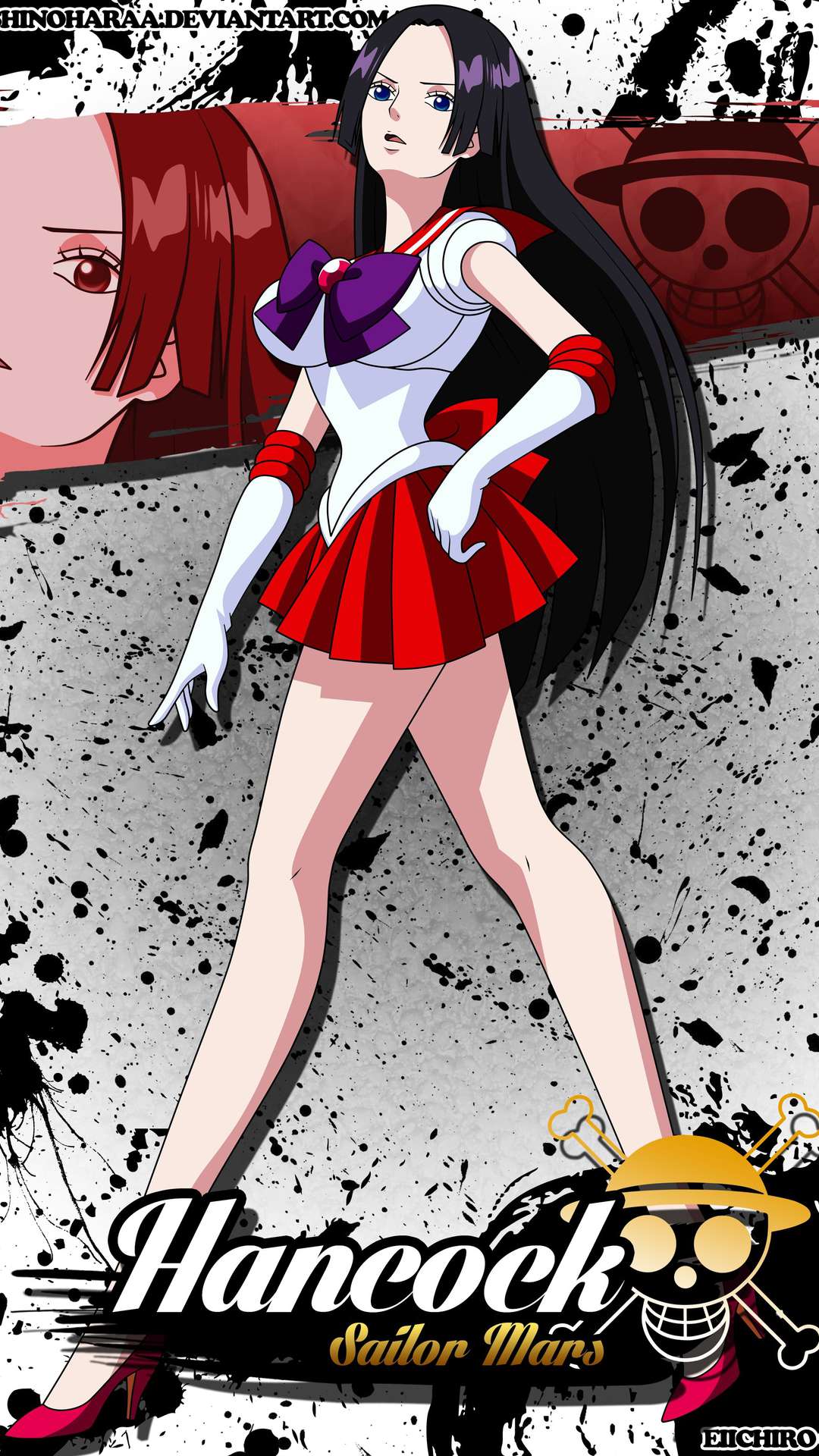 Boa Hancock stile Sailor Moon, anime magico, 1080x1920 Verticale, Telefono