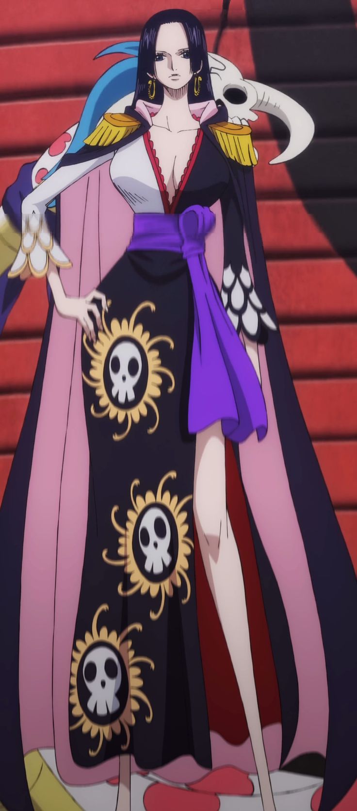 Boa Hancock, One Piece anime, anime pirati, 736x1671 Verticale, Telefono