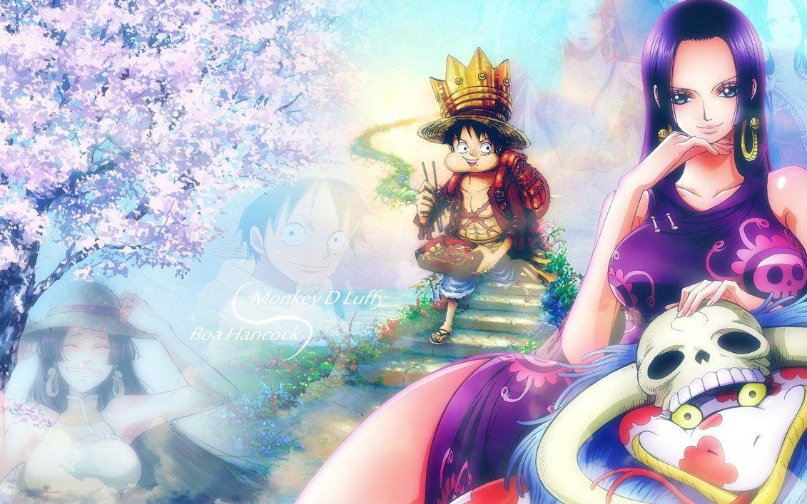 Boa Hancock e Luffy, One Piece, 1131x707 HD, iMac