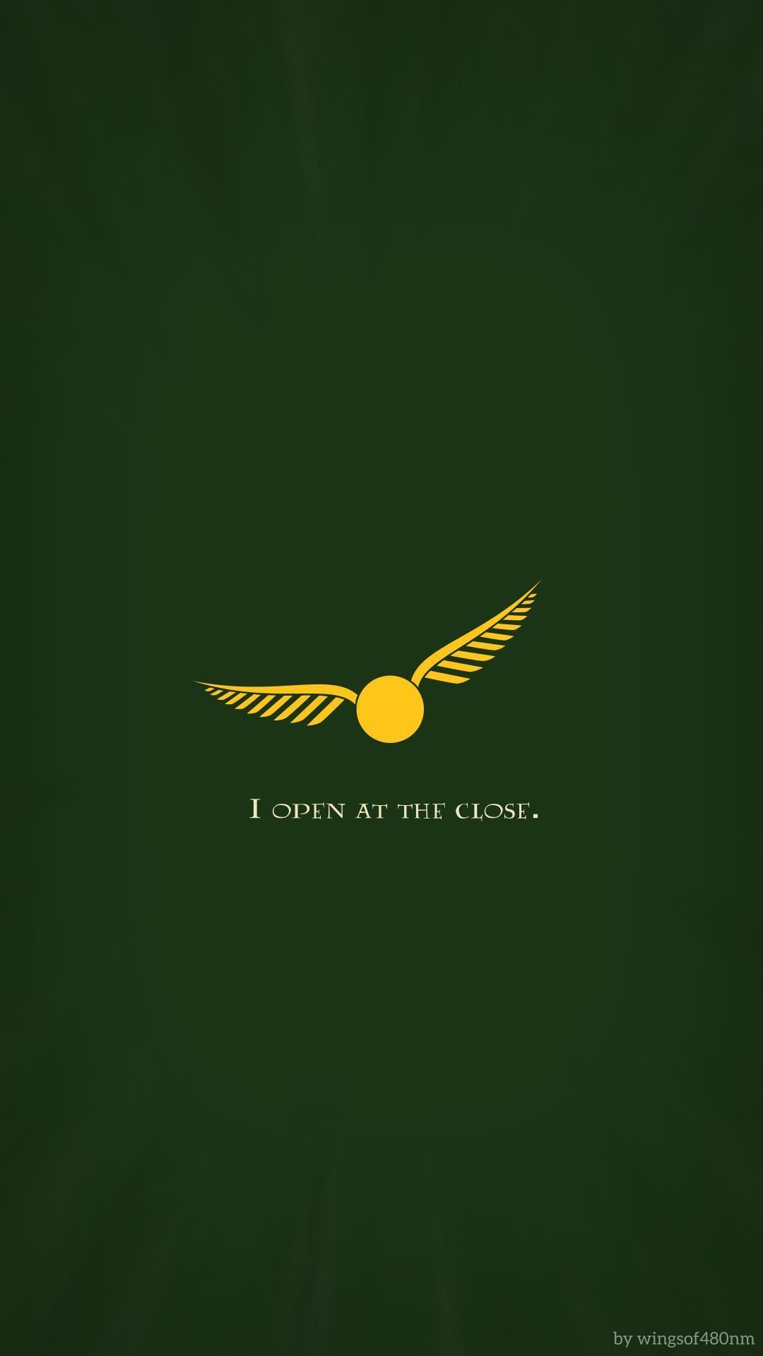 Boccino d'oro sfondo verde Slytherin, 1080x1920 Full HD Verticale, Samsung Galaxy
