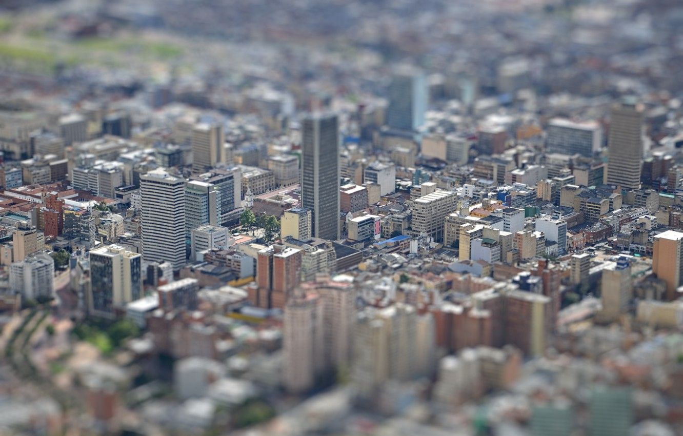 Vista aerea città Bogotà, 1024x768 HD, Desktop