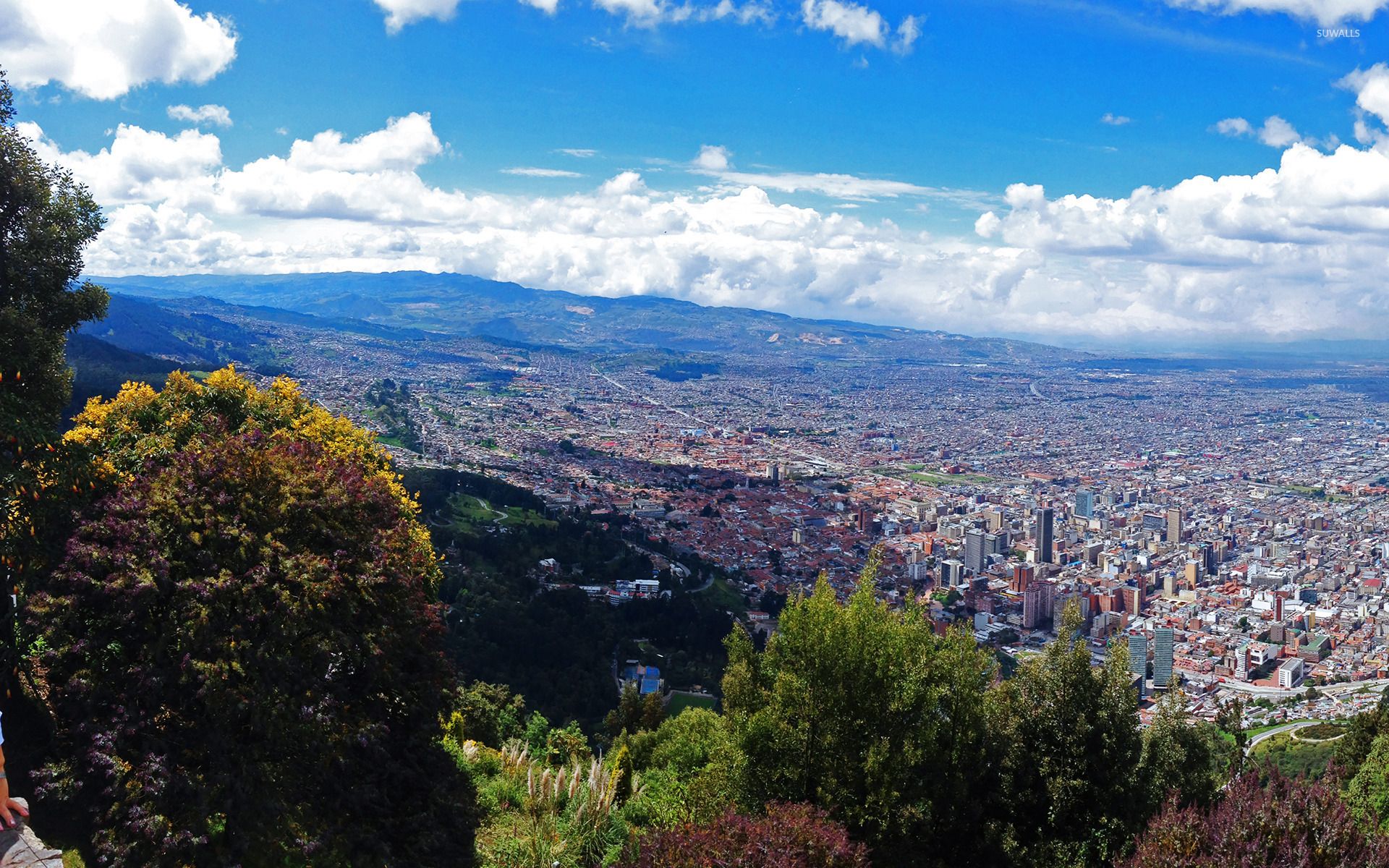 Bogotà vista notturna città, 3342x1675 2K, Desktop