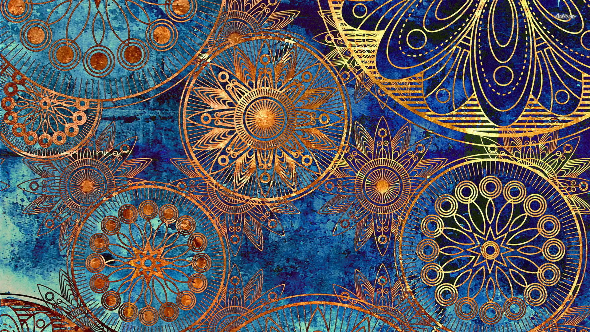 Mandala boho blu e oro, 1920x1080 Full HD, Acer Nitro