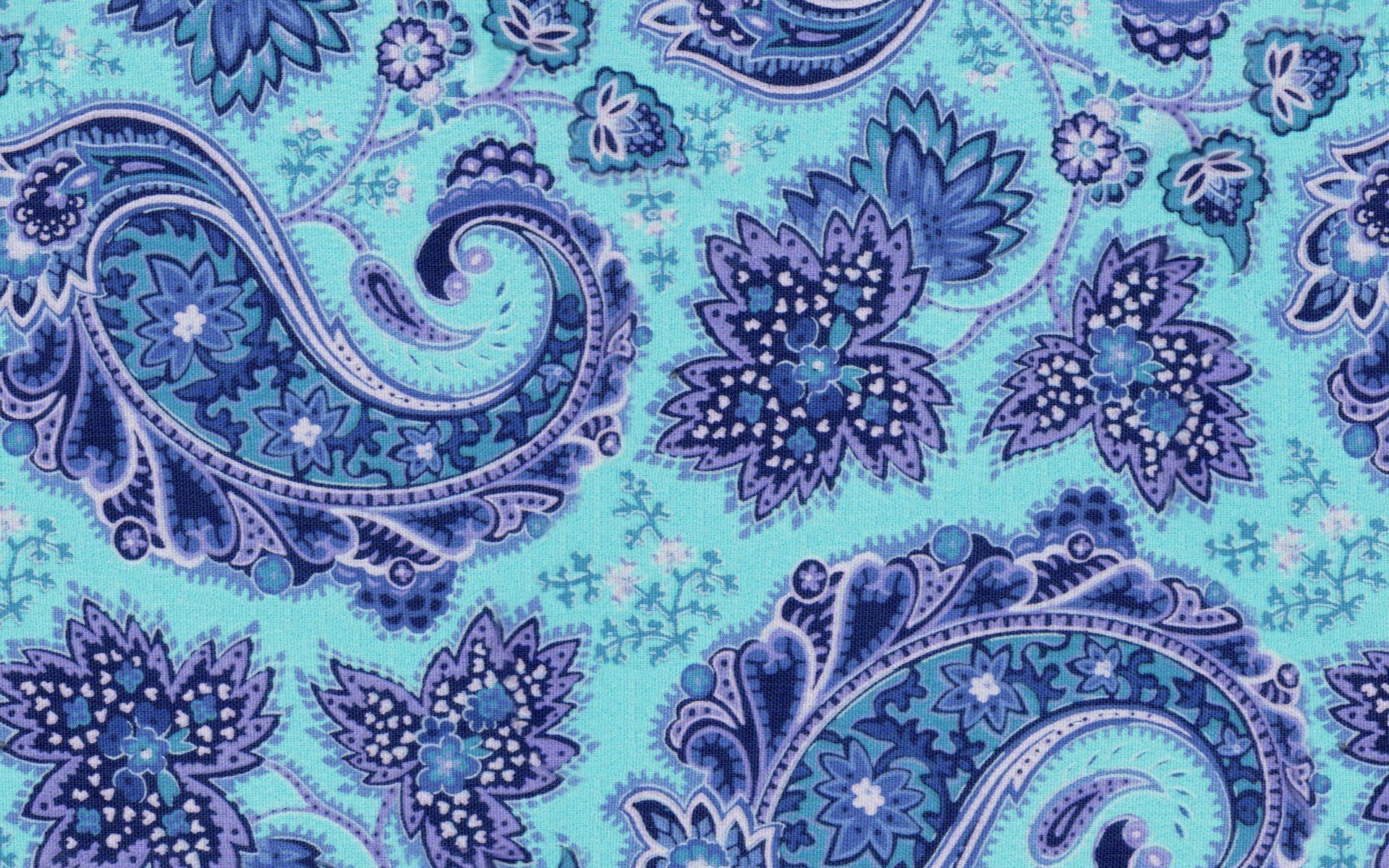 Motivo paisley floreale blu, 1920x1200 WUXGA, Laptop