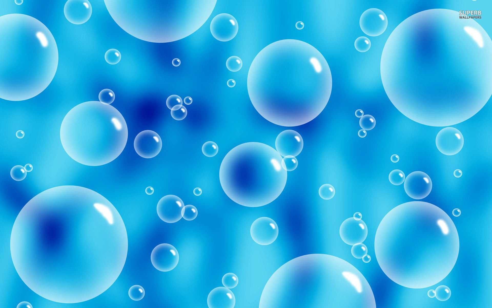 Bolle blu trasparenti, 1920x1200 Full HD+, Laptop