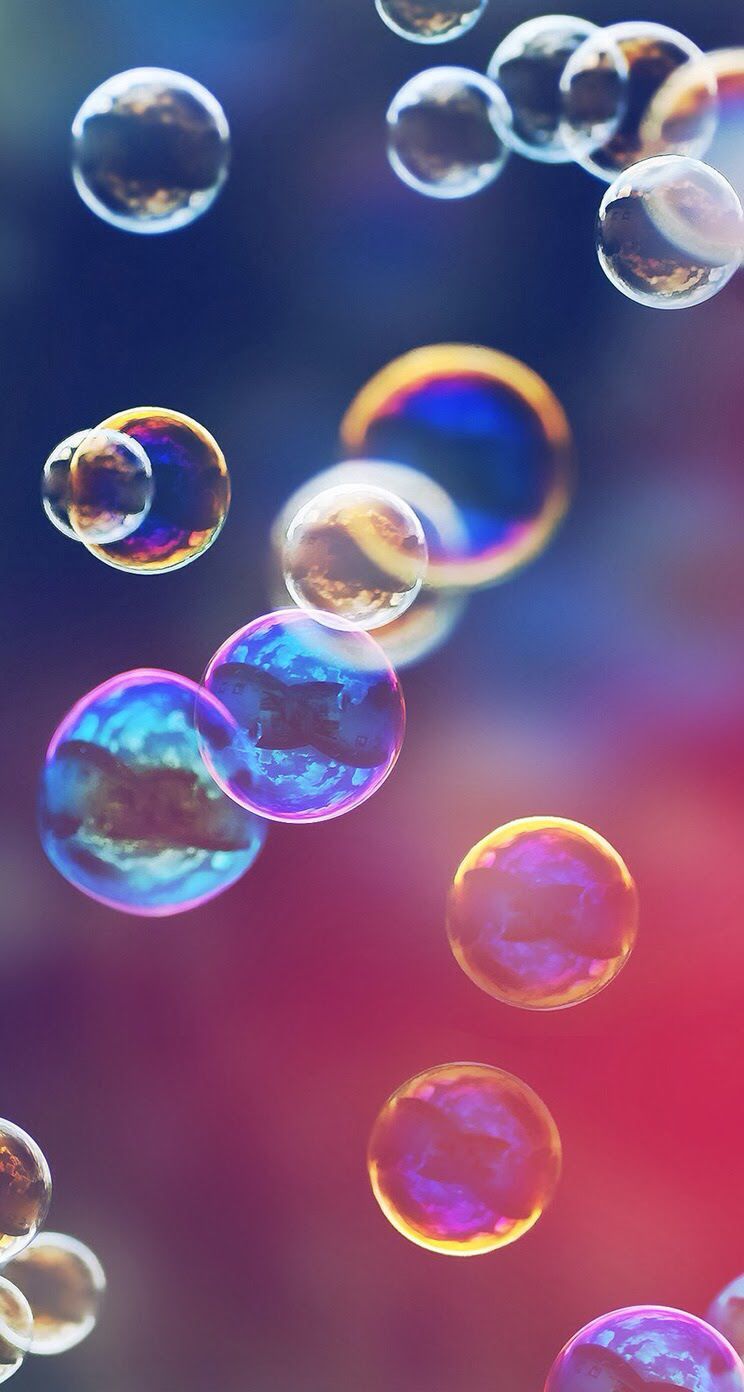 Bolle di sapone colorate, 744x1392 Full HD Verticale, iPhone