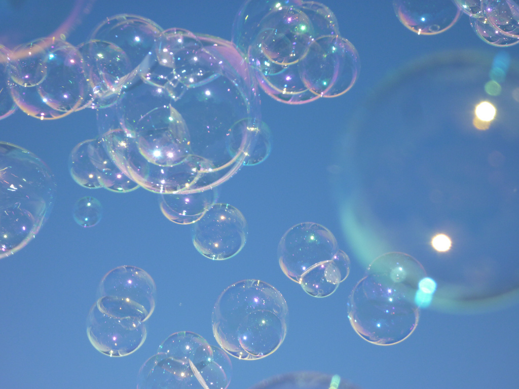 Bolle di sapone cielo blu, 1024x768 HD, Desktop