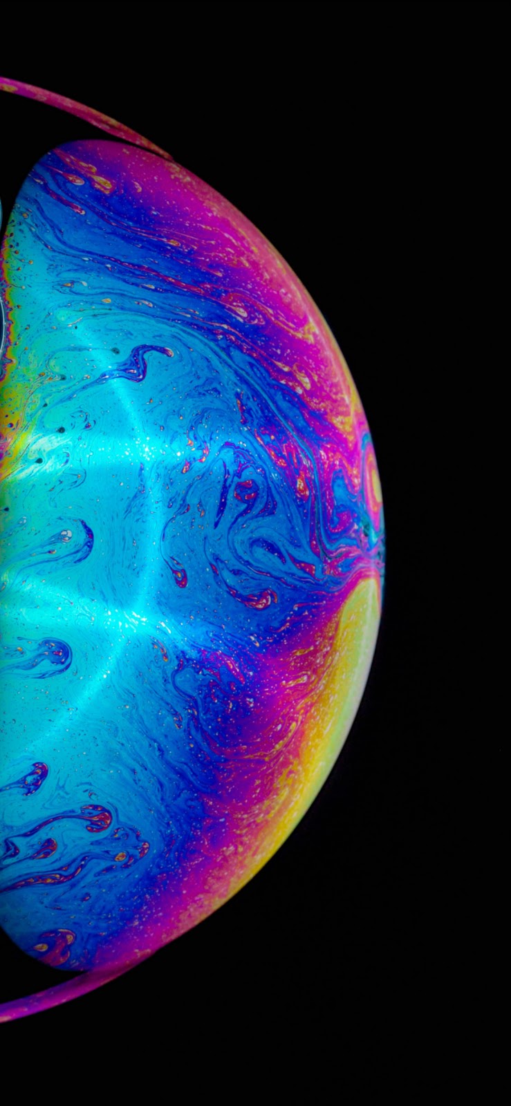 Bolla di sapone iridescente, 739x1600 Verticale, Telefono