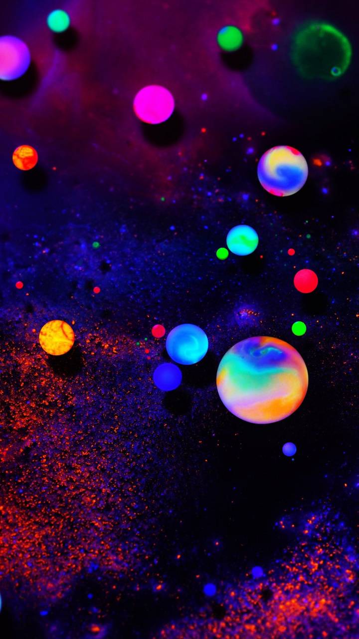 Sfere colorate bolle astratte, 720x1280 Verticale, Telefono