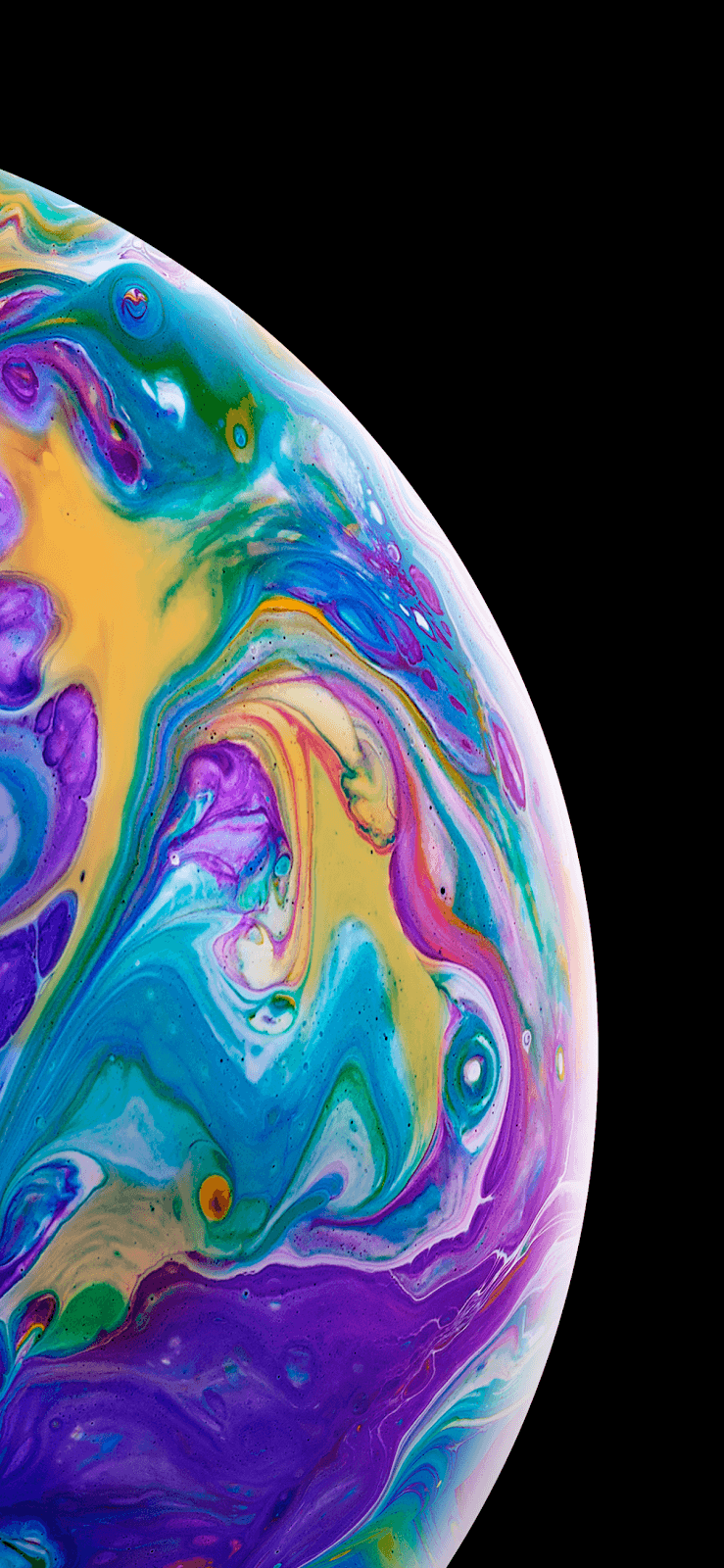 Bolla iridescente colorata, 739x1600 Full HD Verticale, iPhone