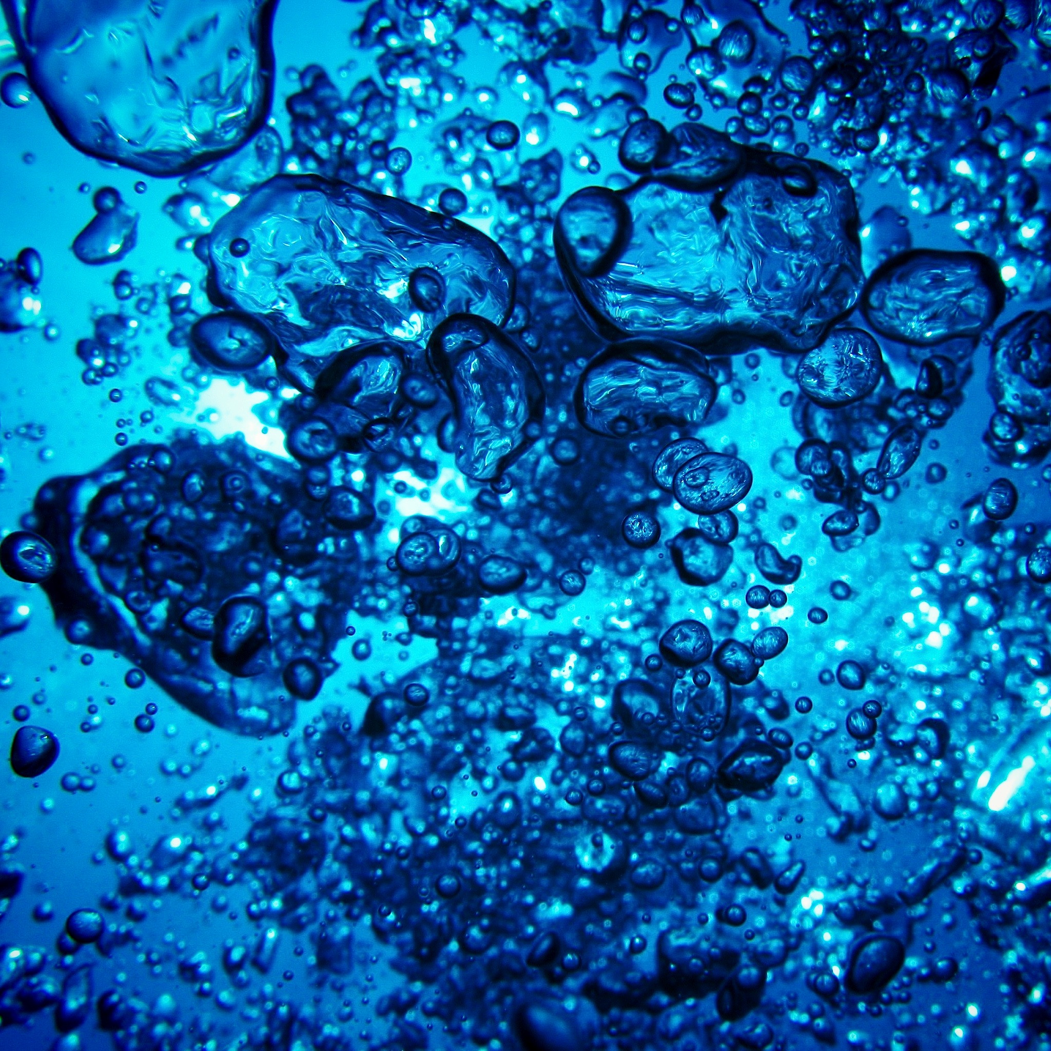 Bolle d'acqua blu, 2048x2048 2K, PC