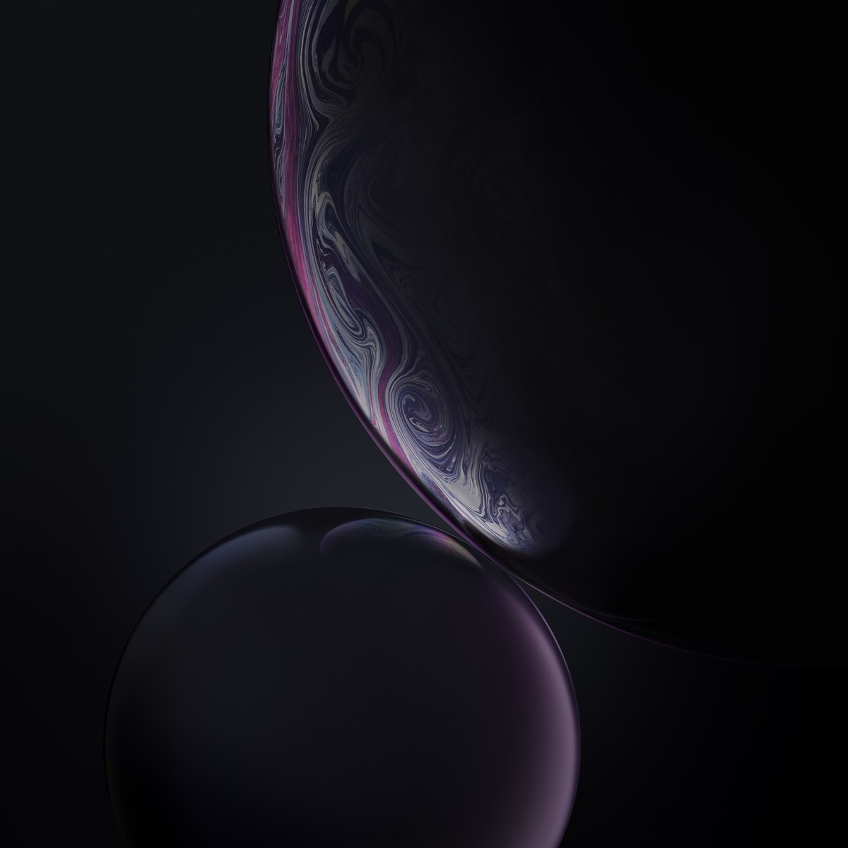 Bolle scure iridescenti, 1200x1200 HD, Desktop