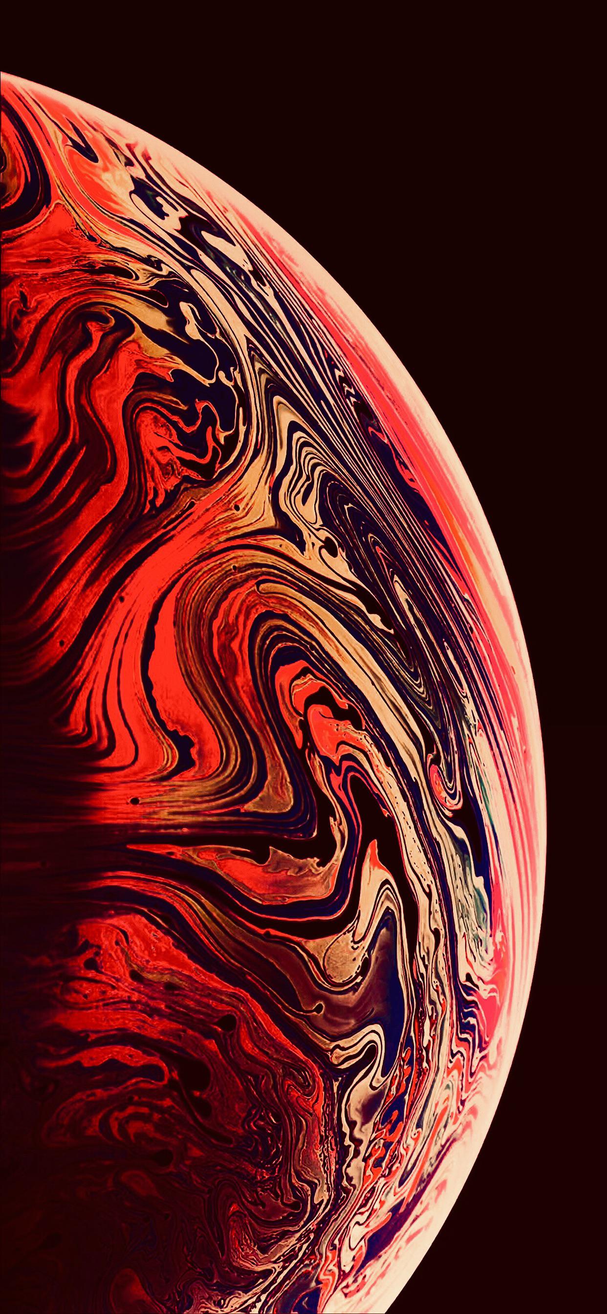 Sfera con bolle rosse, 1242x2688 Verticale, Mobile