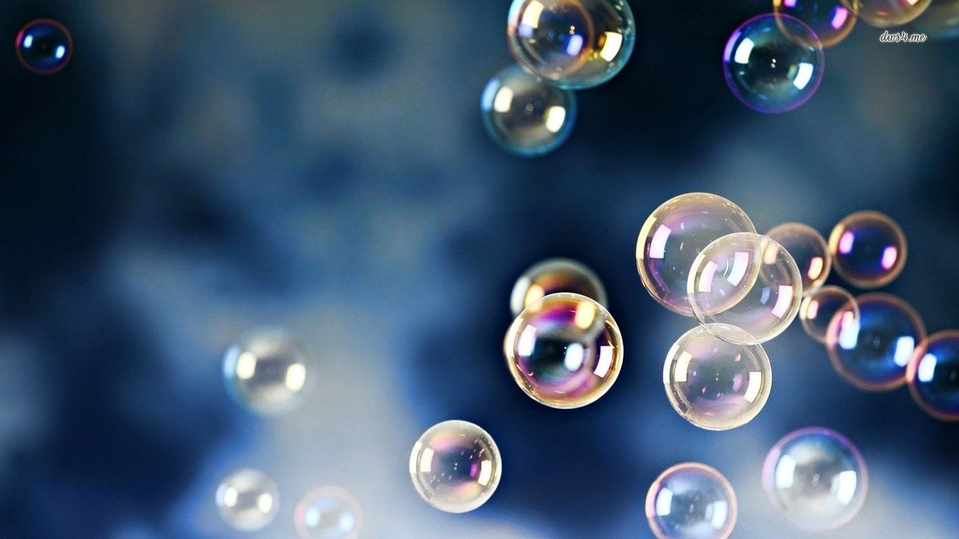 Bolle di sapone blu, 1366x768 HD, Desktop