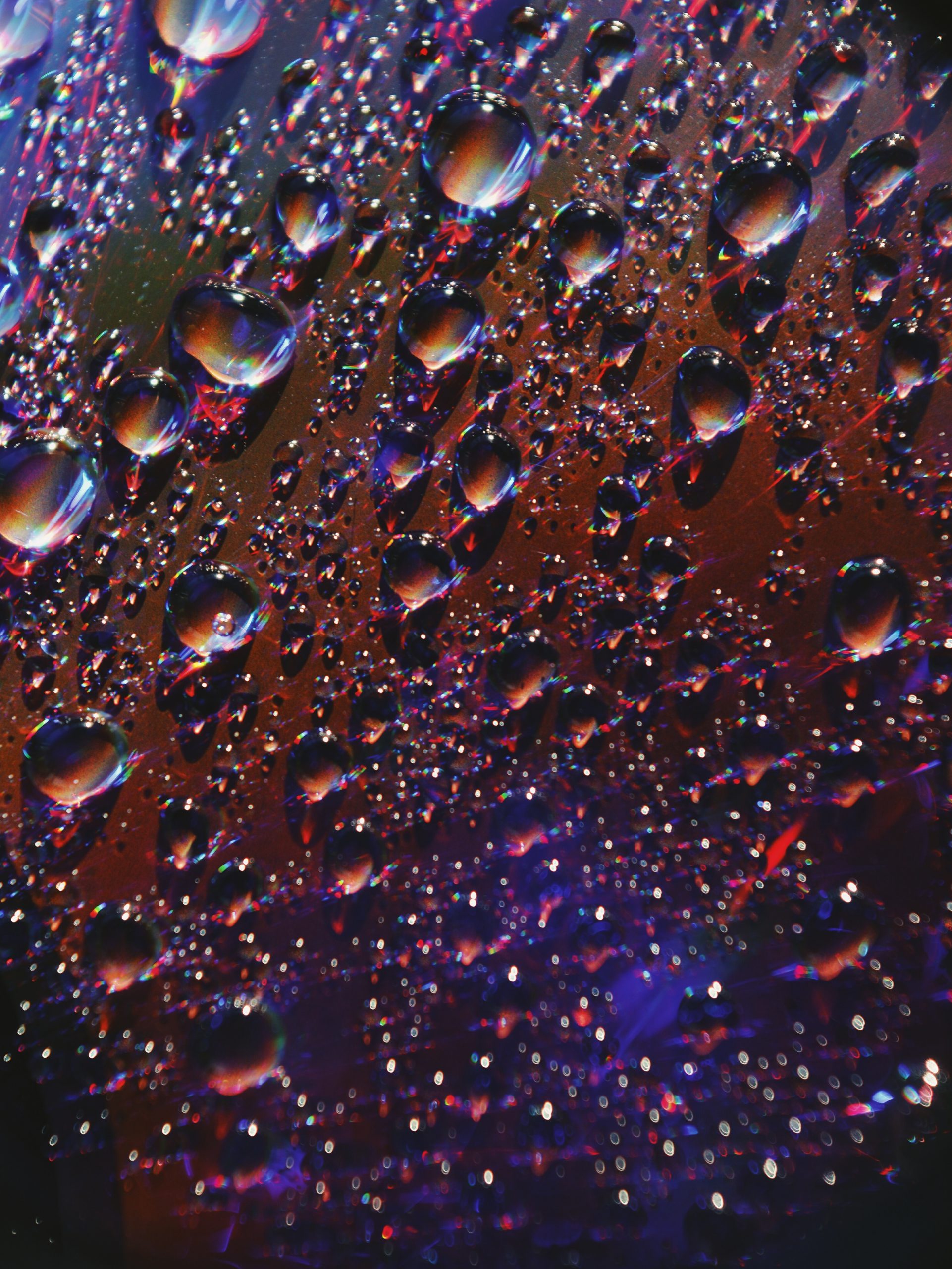 Gocce d'acqua colorate su vetro, 1922x2560 Full HD Verticale, Samsung Galaxy