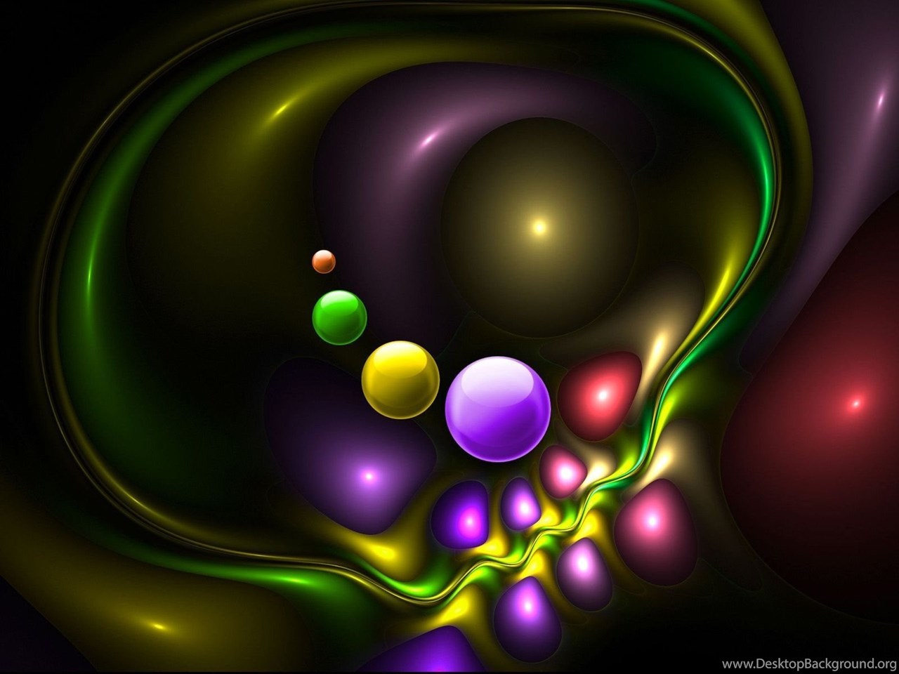 Sfere colorate astratte fluide, 1280x960 HD, Desktop