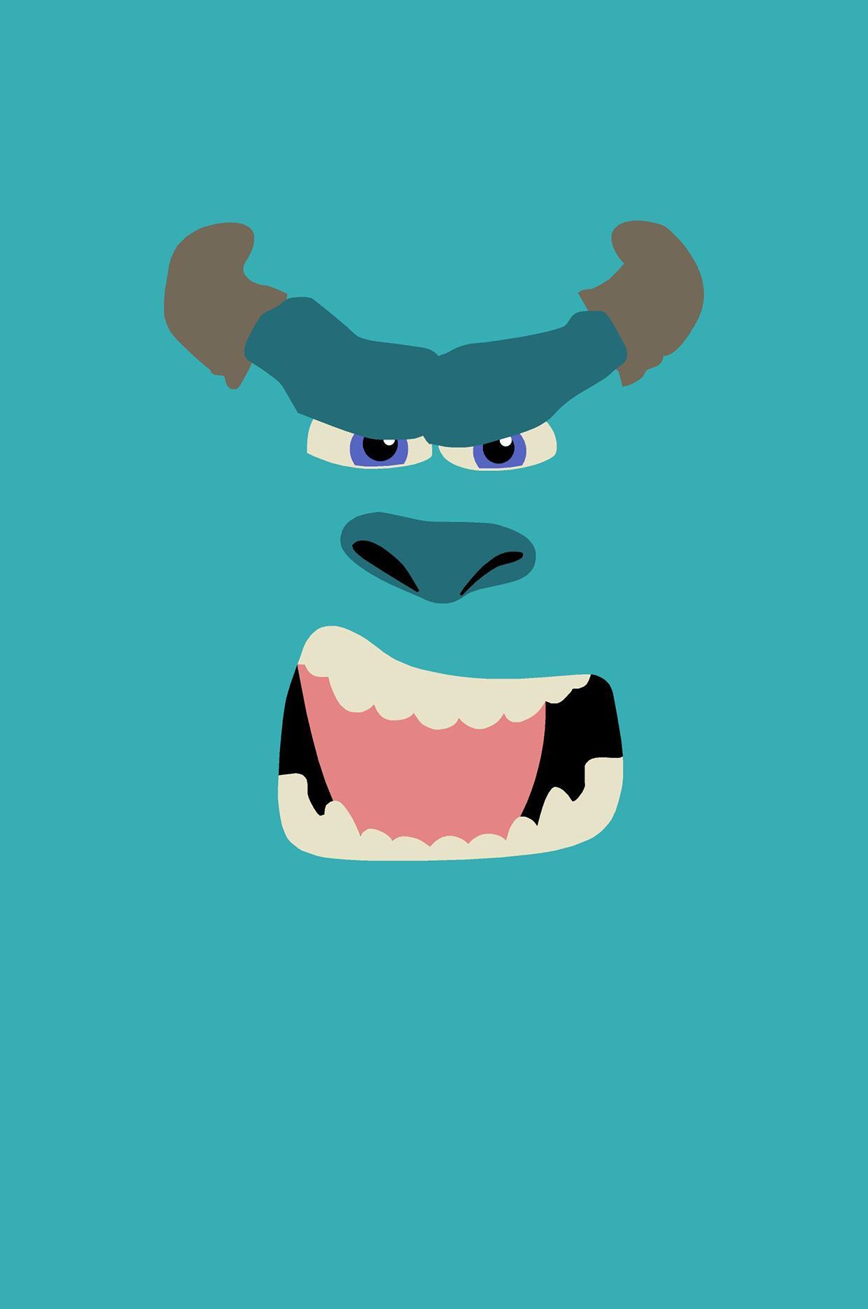 Volto minimalista Sulley Monsters, 1240x1870 Full HD Verticale, iPhone