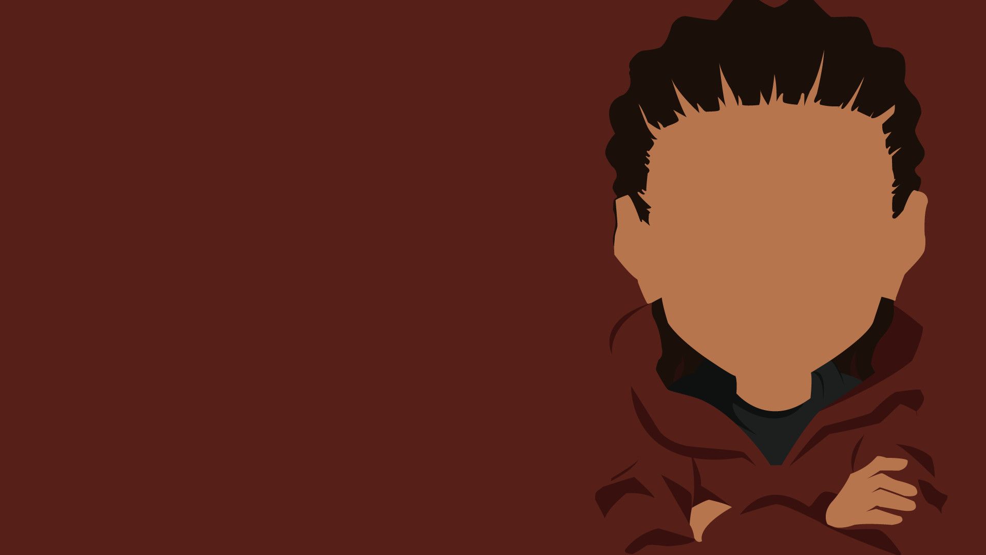 Boondocks personaggio minimalista rosso, 1920x1080 Full HD, Desktop
