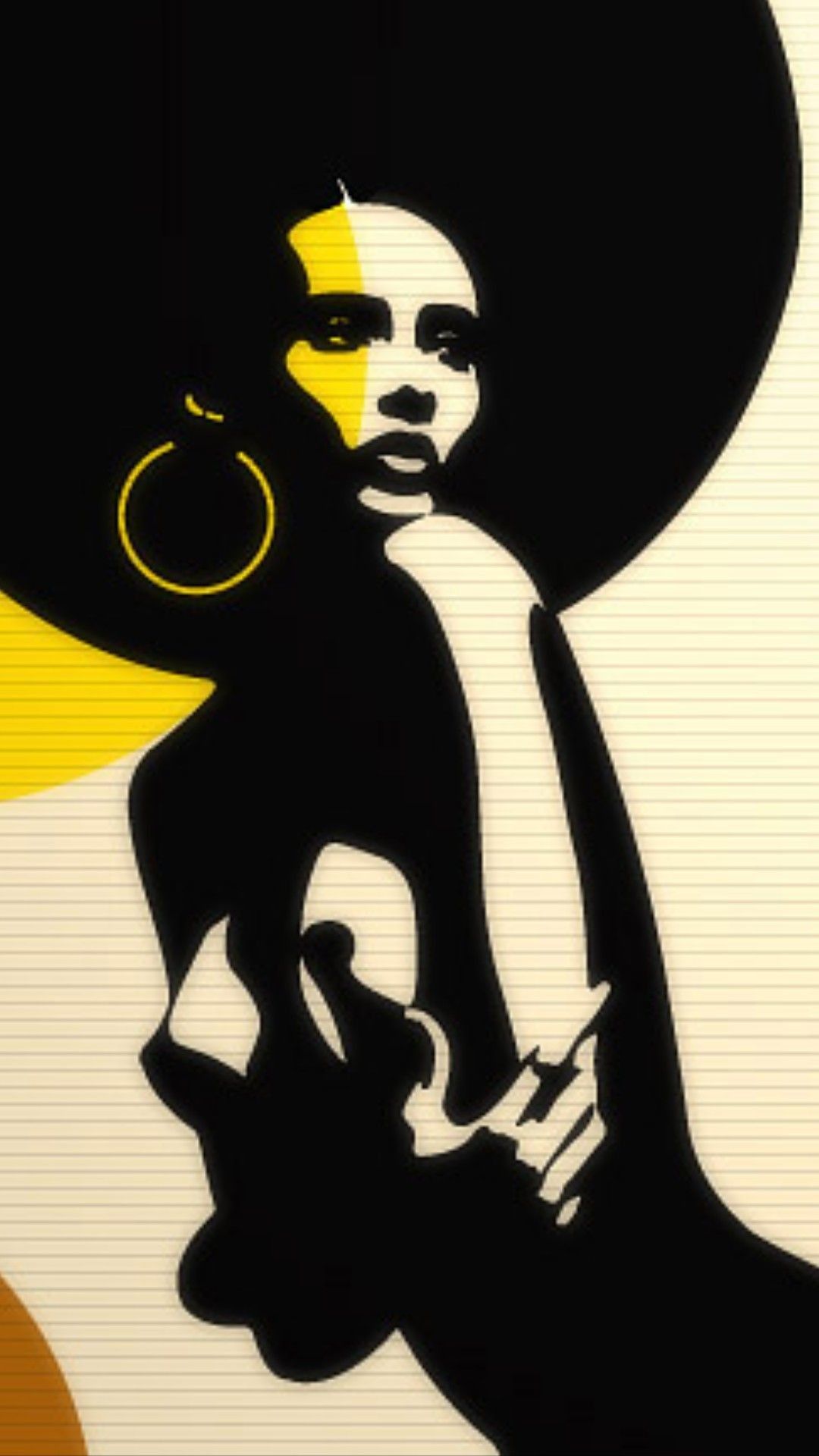 Donna stilizzata bianco nero, 1080x1920 Verticale, Samsung Galaxy