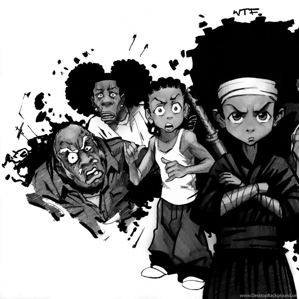 Boondocks personaggi bianco e nero, 1024x1024 HD, PC