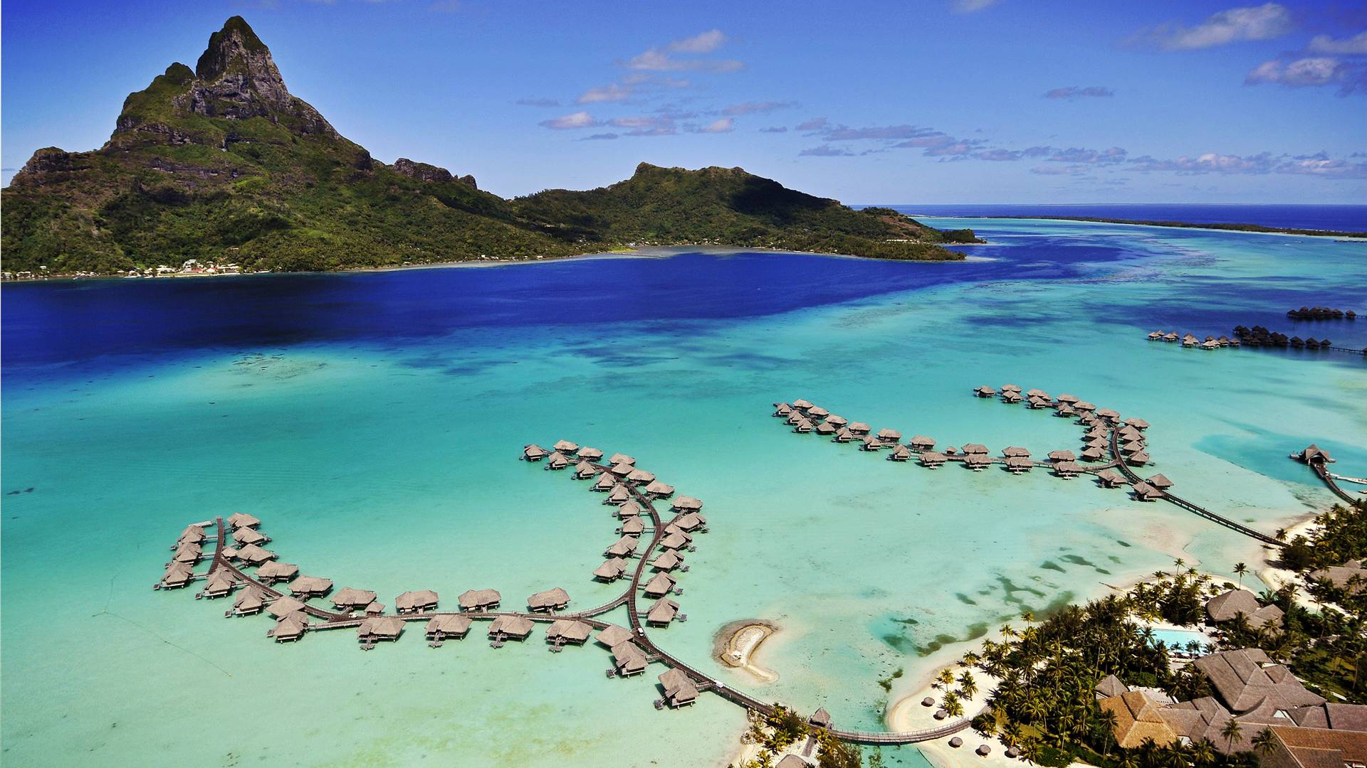 Bungalow su palafitte Bora Bora, 1920x1080 Full HD, Desktop