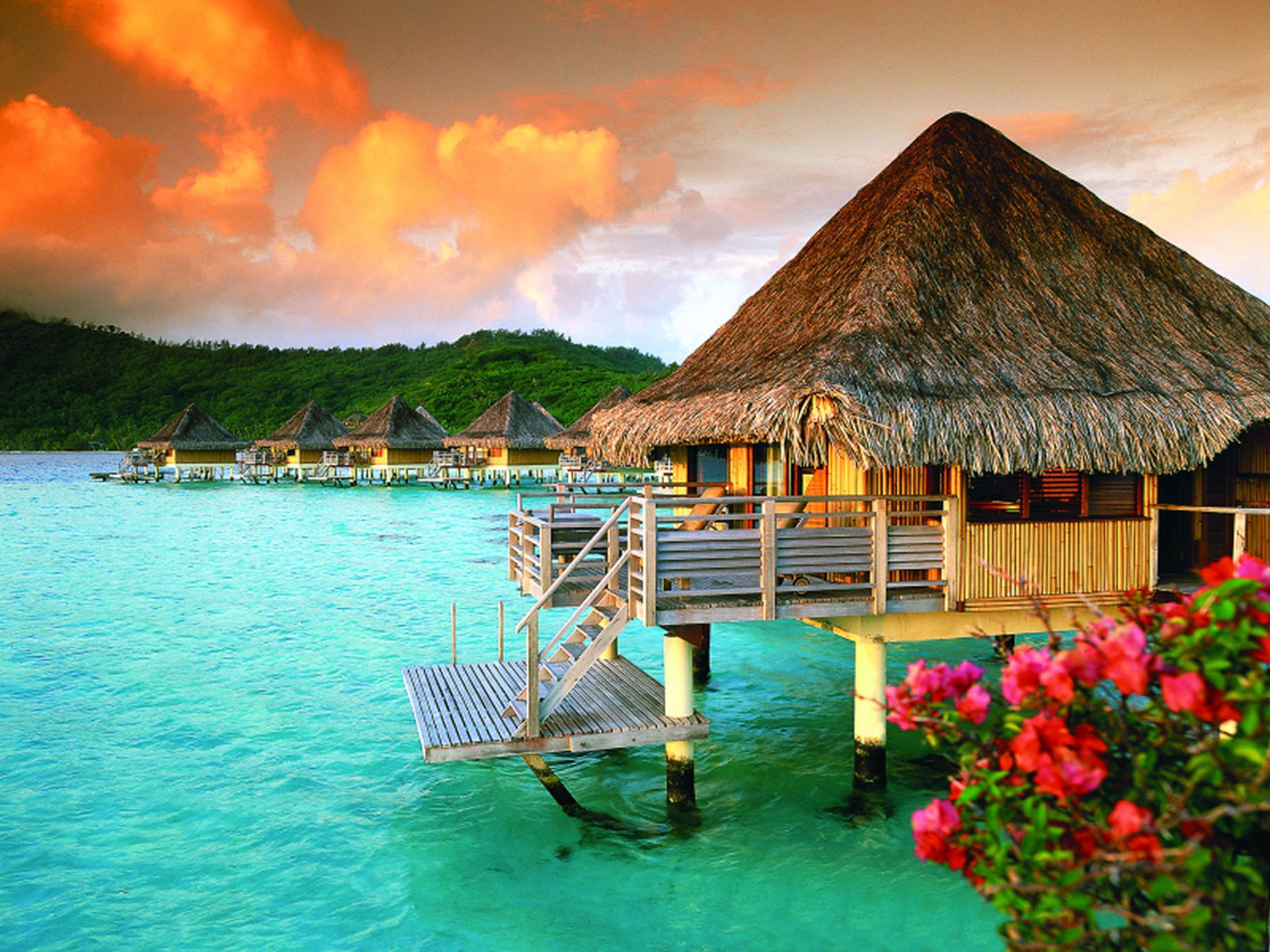 Bungalow su palafitte Bora Bora, 2560x1920 WQXGA, Monitor Gaming