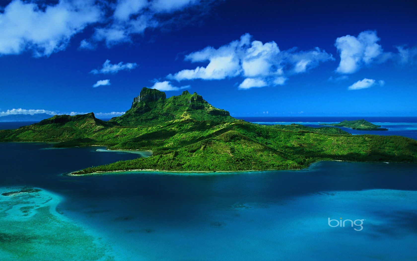 Isola tropicale Bora Bora, oceano, 1680x1050 HD Ready, PC