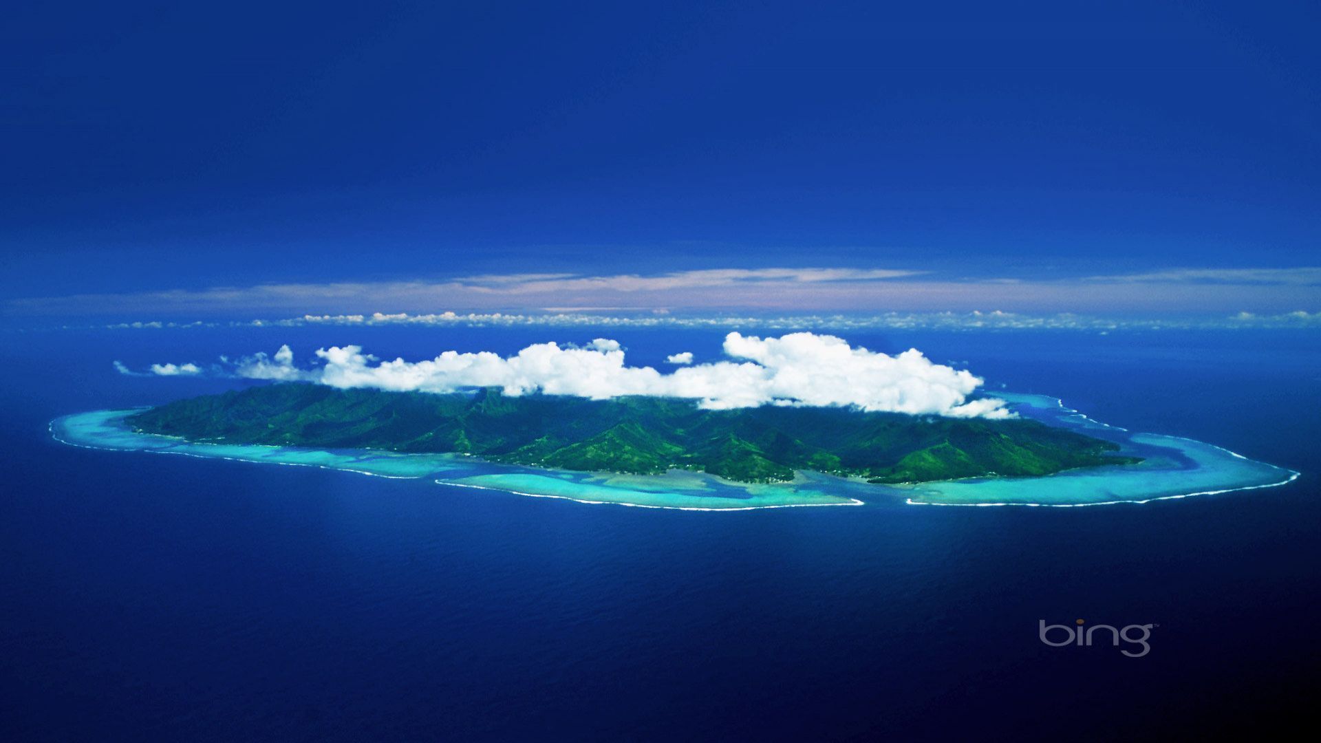 Isola tropicale vista aerea, oceano blu, 1920x1080 1080p, Monitor Gaming