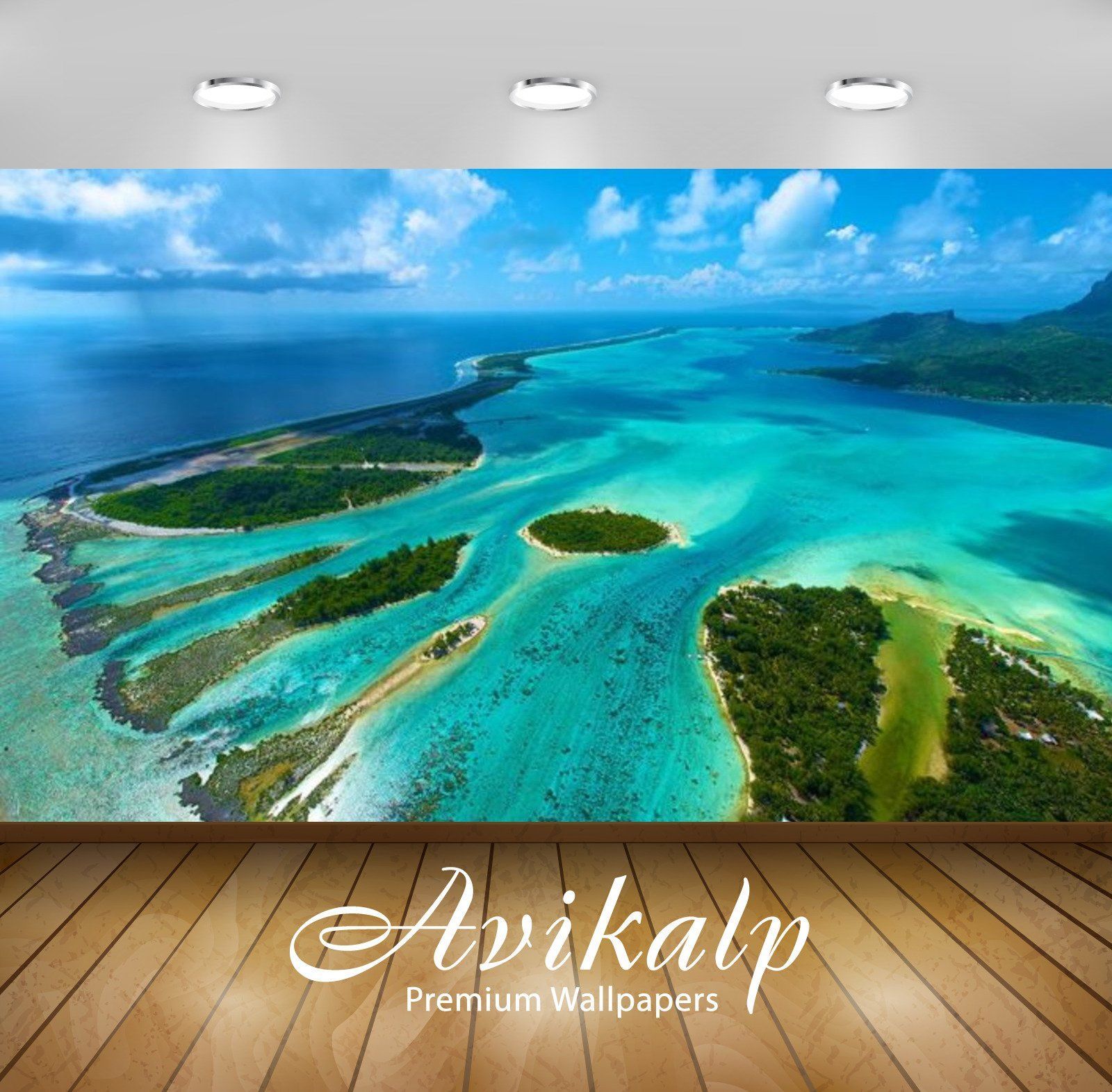 Vista aerea Bora Bora, laguna turchese, 1600x1572 HD, PC Desktop