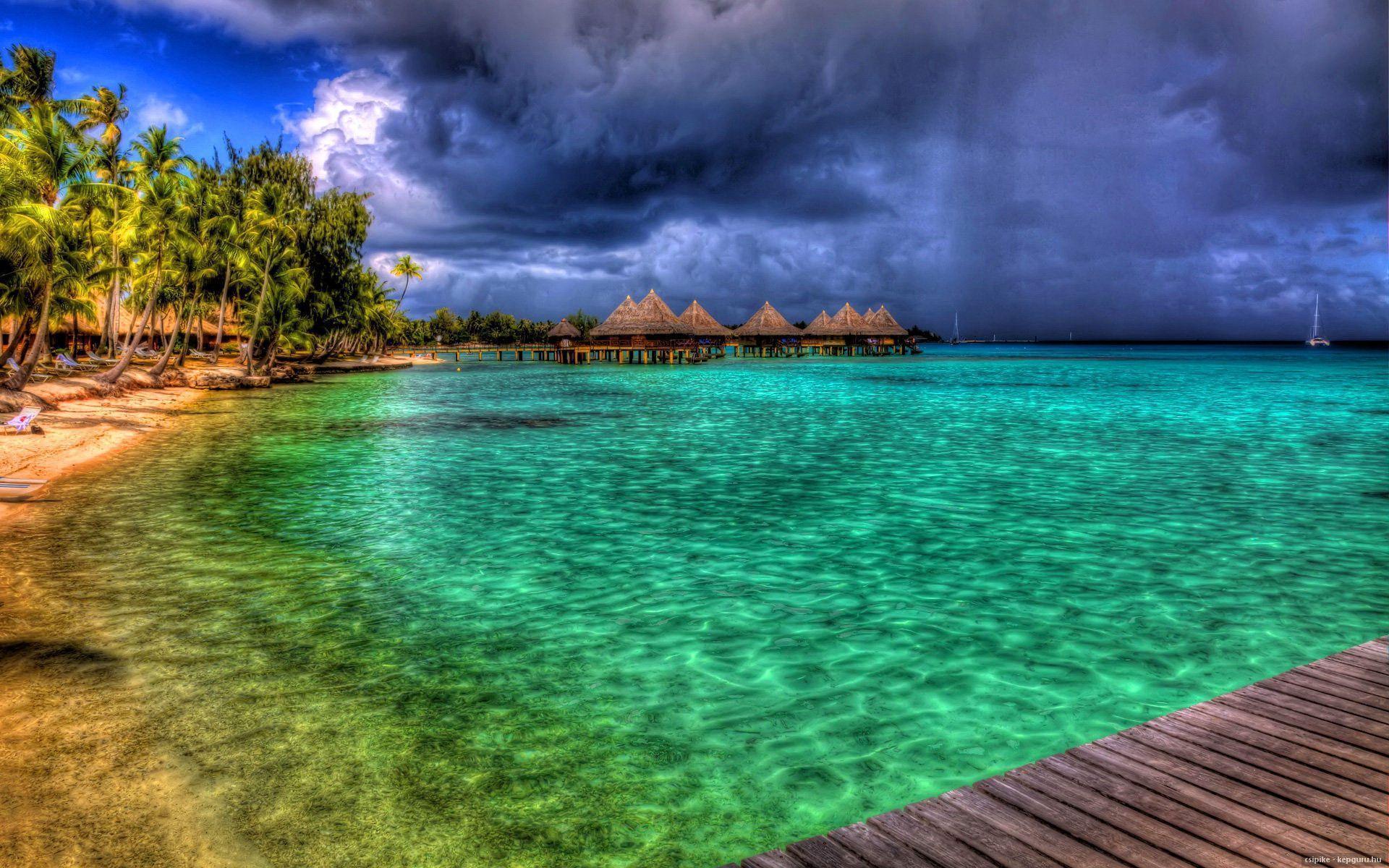 Bora Bora spiaggia tropicale turchese, 1920x1200 Full HD+, PC