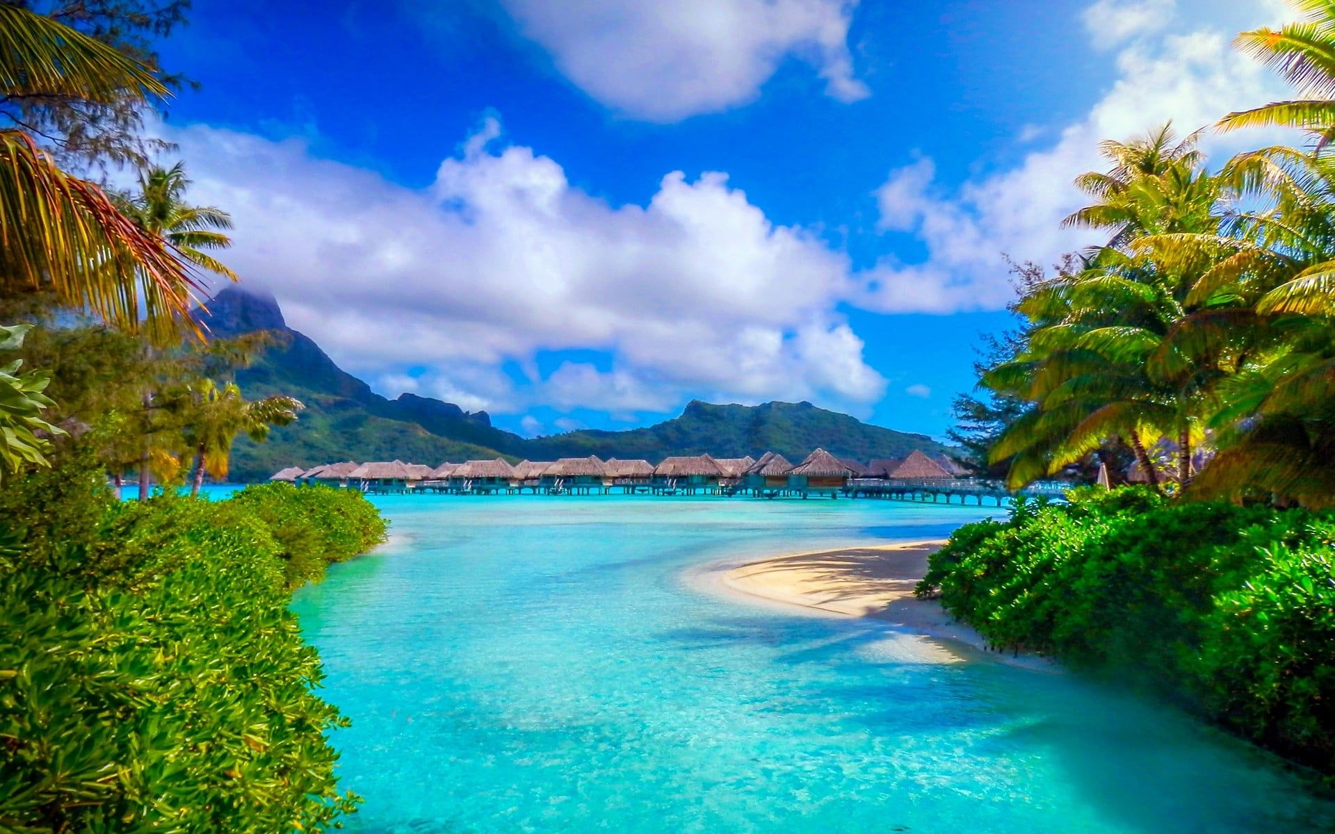 Laguna tropicale Bora Bora, 1920x1200 WUXGA, Desktop