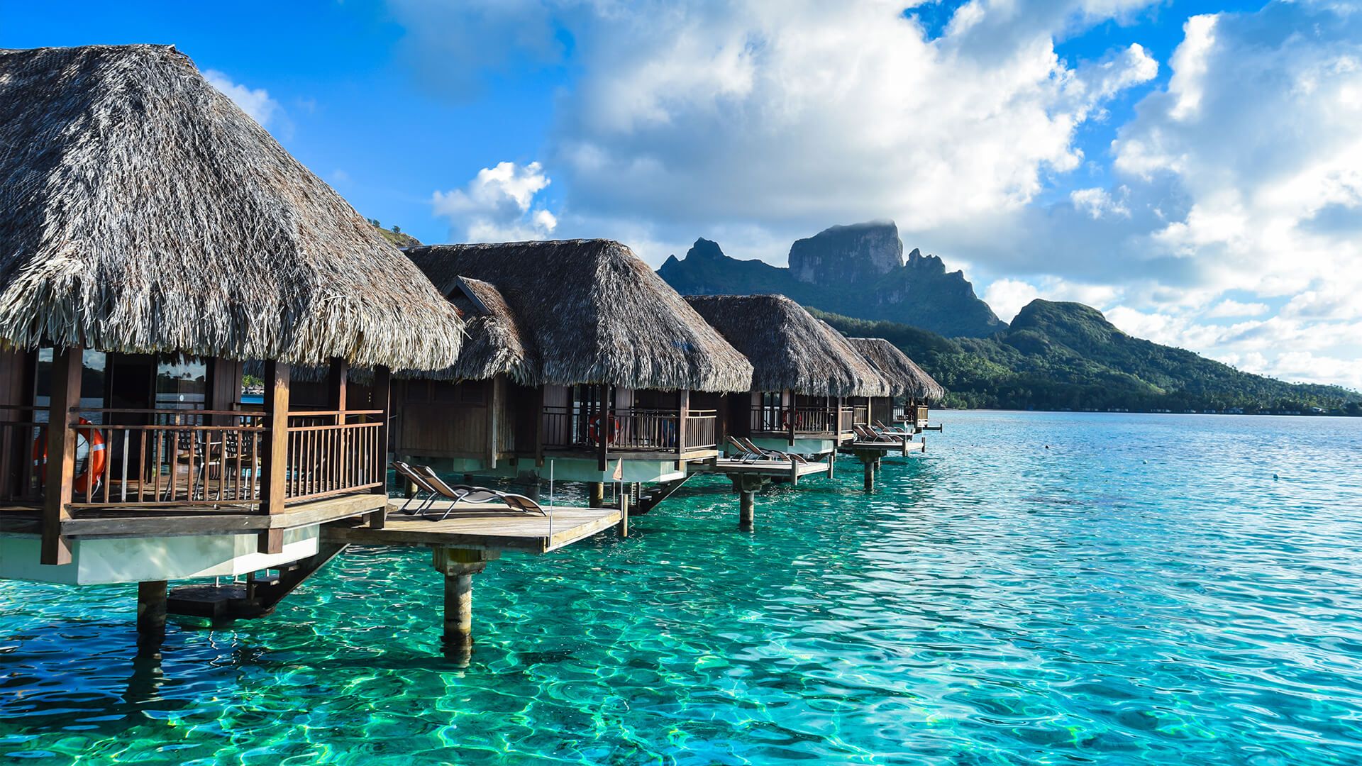 Bungalow overwater a Bora Bora, 1920x1080 Full HD, PC Desktop