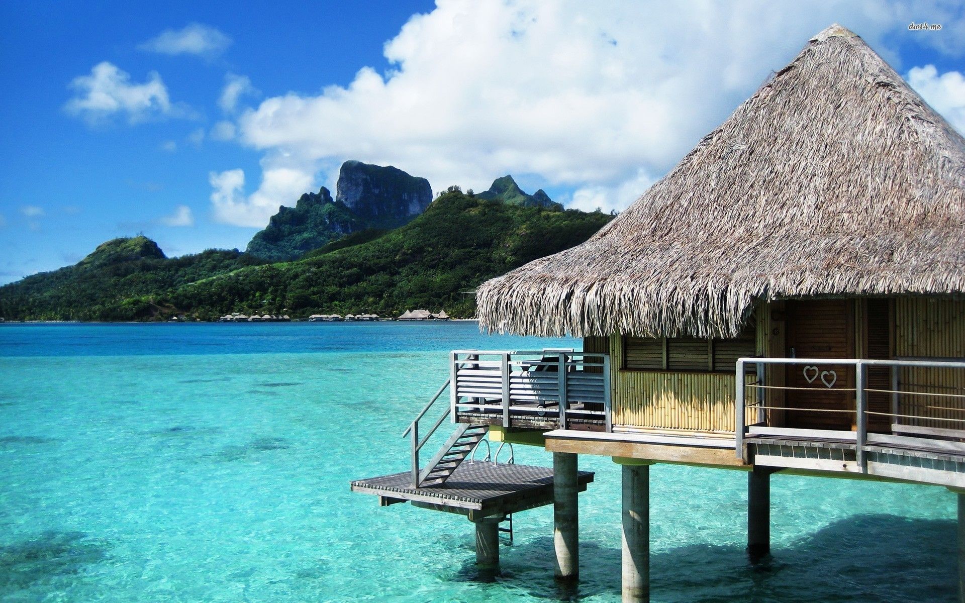 Bungalow su palafitte Bora Bora, 1920x1200 WUXGA, Desktop