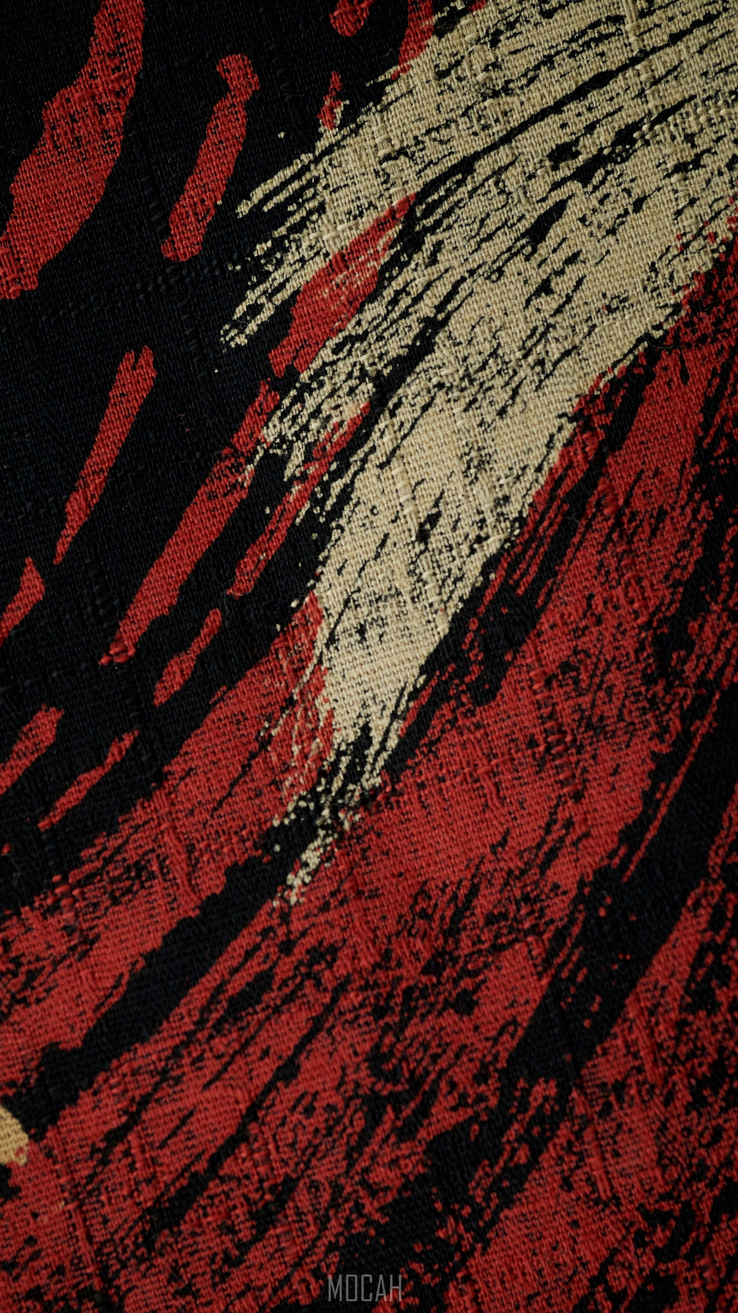 Texture tessuto astratto rosso nero, 1440x2560 Verticale, Samsung Galaxy