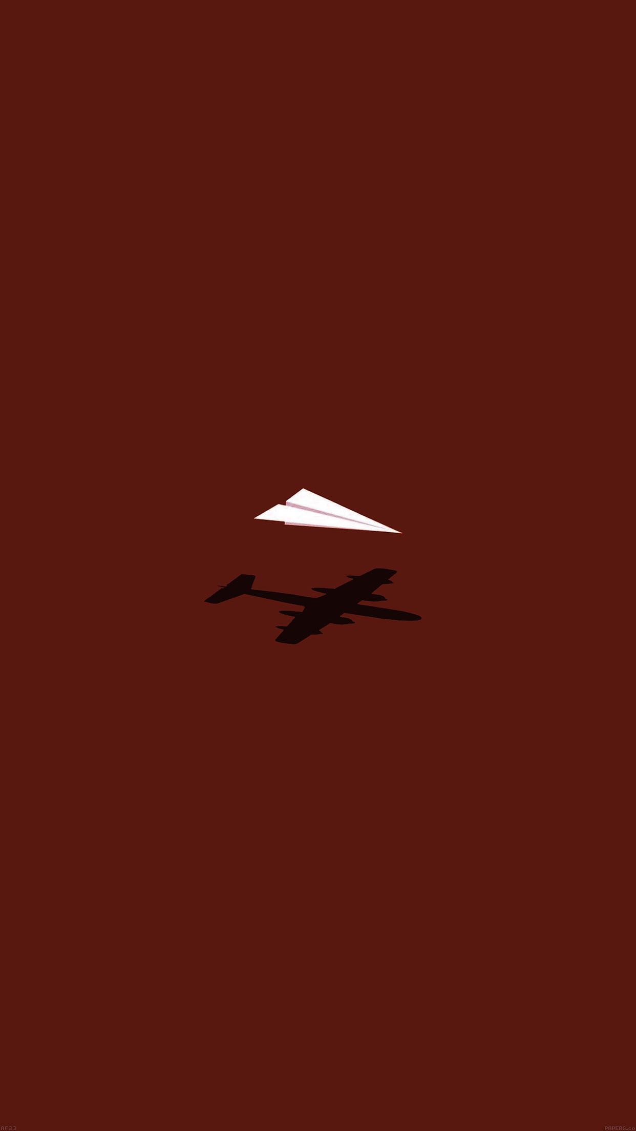 Aeroplano di carta e ombra, 1242x2208 Full HD Verticale, iPhone