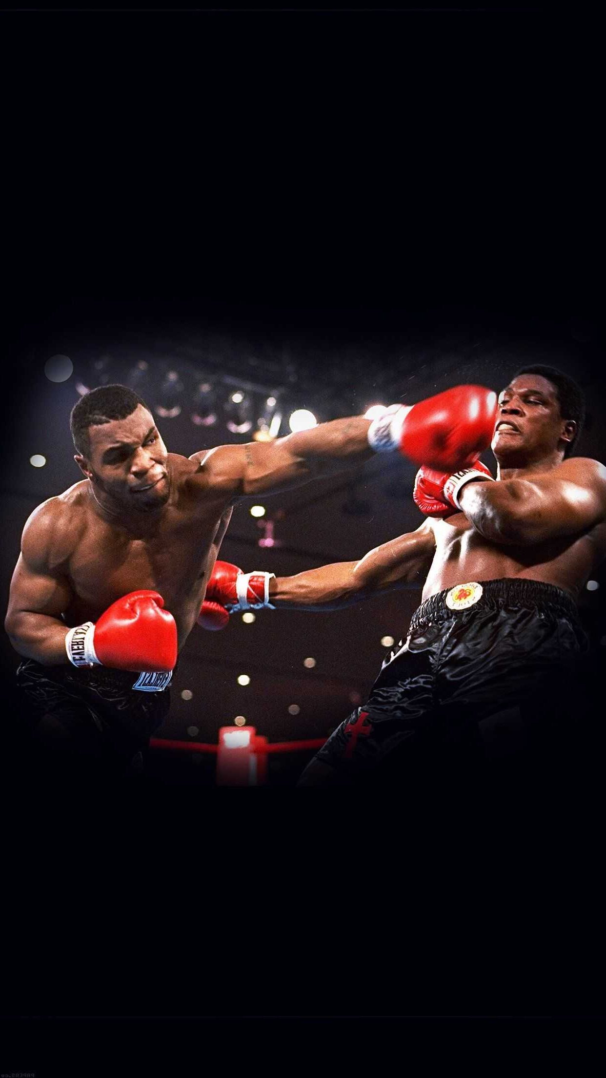 Mike Tyson colpo sul ring, 1242x2208 Full HD Verticale, Smartphone