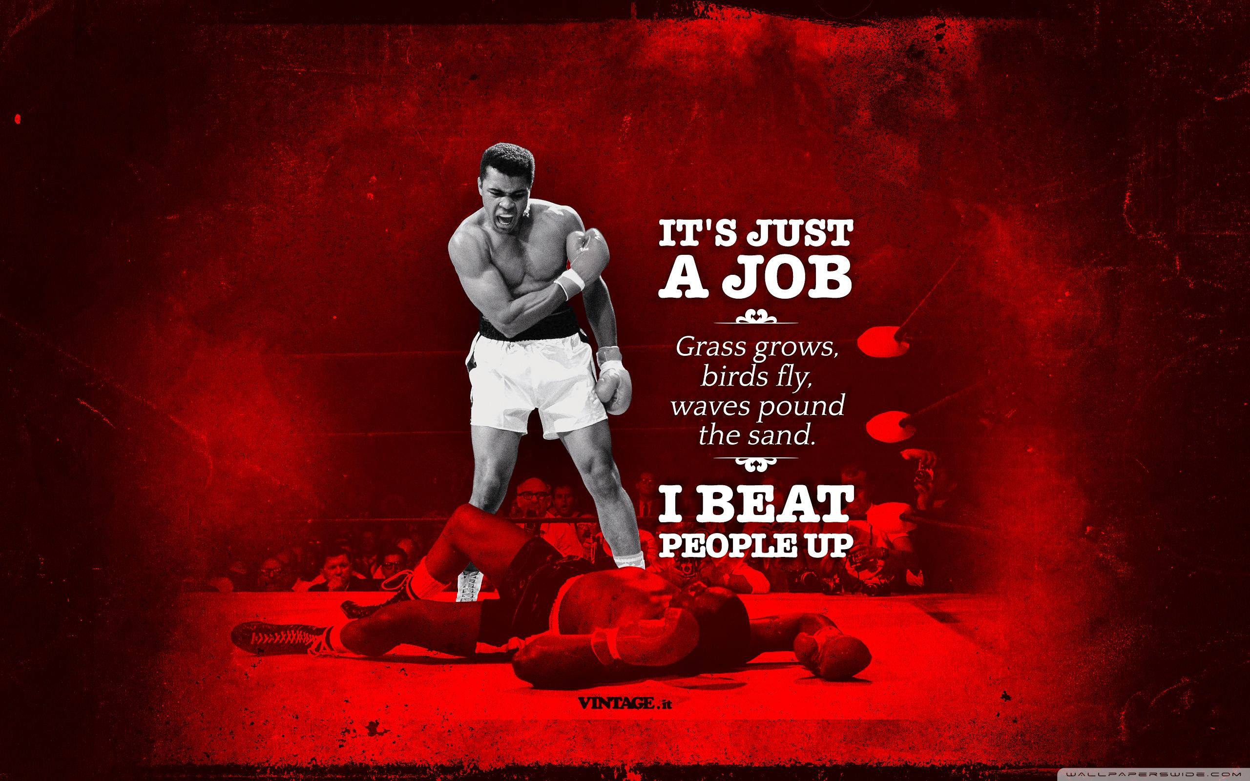 Muhammad Ali citazione rosso, Cassius Clay, 2560x1600 WQXGA, Desktop
