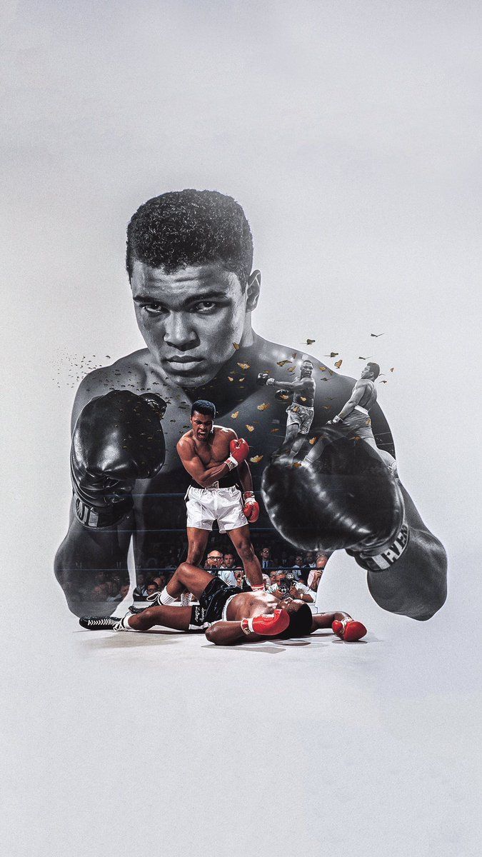 Muhammad Ali ritratto guantoni, Cassius Clay, 675x1200 Verticale, Telefono
