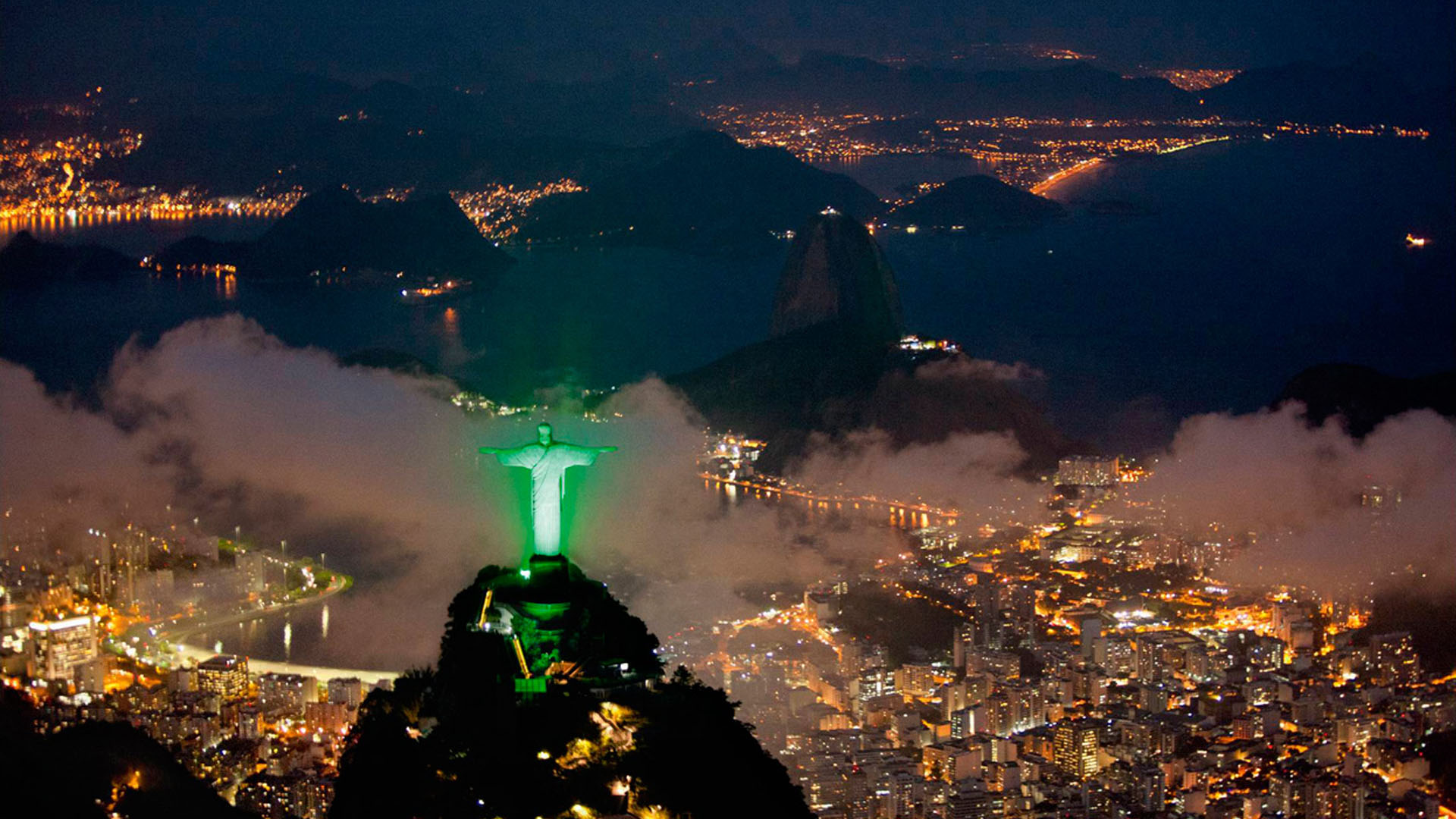 Cristo Redentore Rio notte, 1920x1080 1080p, Desktop