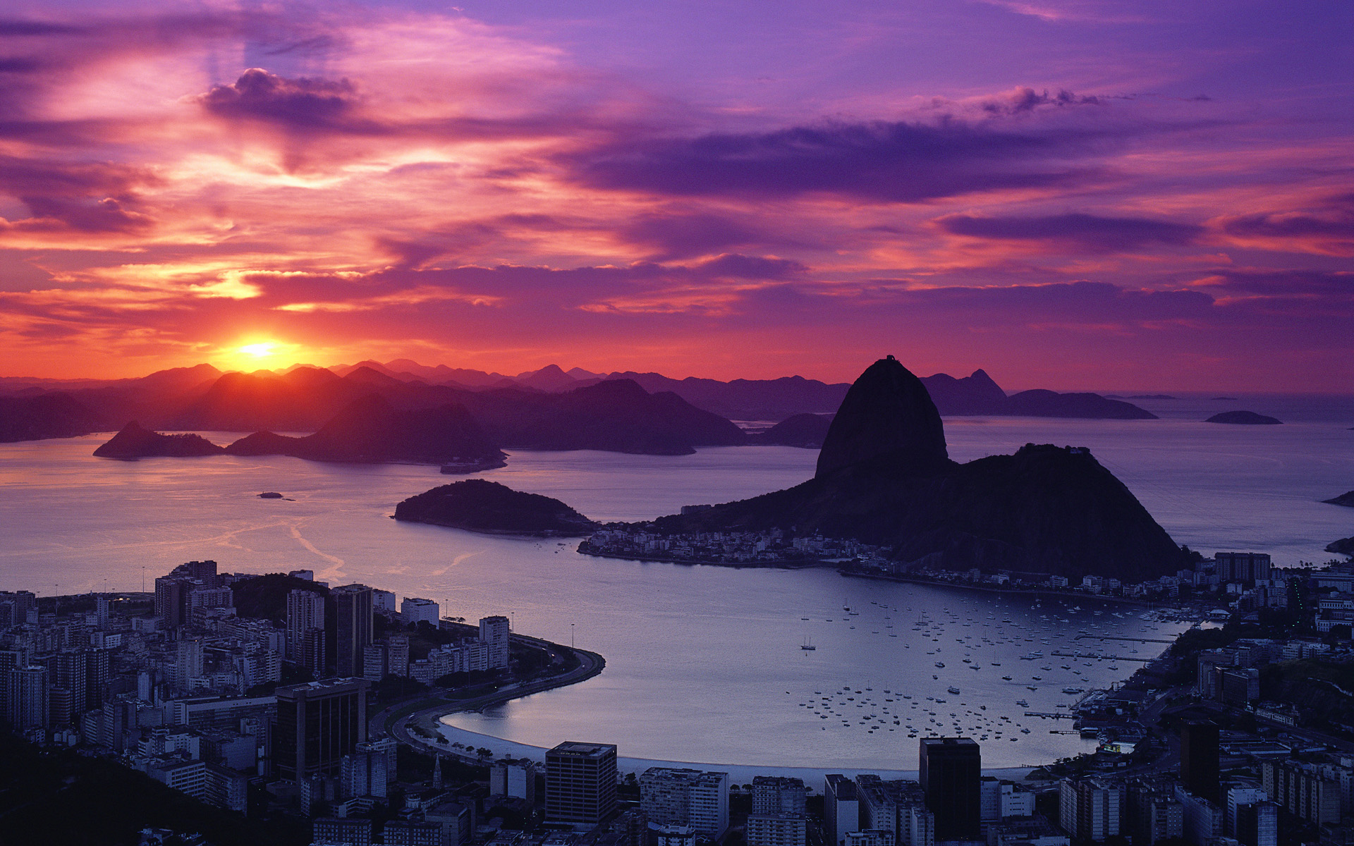 Tramonto Rio de Janeiro, Pan di Zucchero, 1920x1200 Full HD+, Laptop