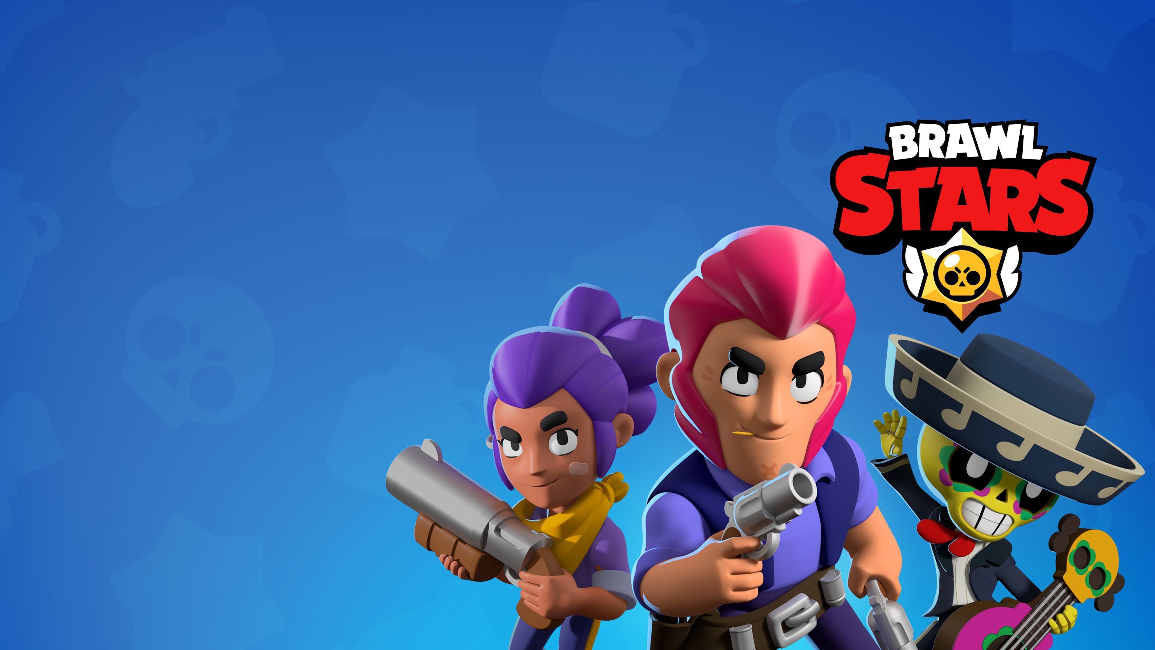 Personaggi Brawl Stars logo, 3840x2160 4K Ultra HD, Monitor 4K