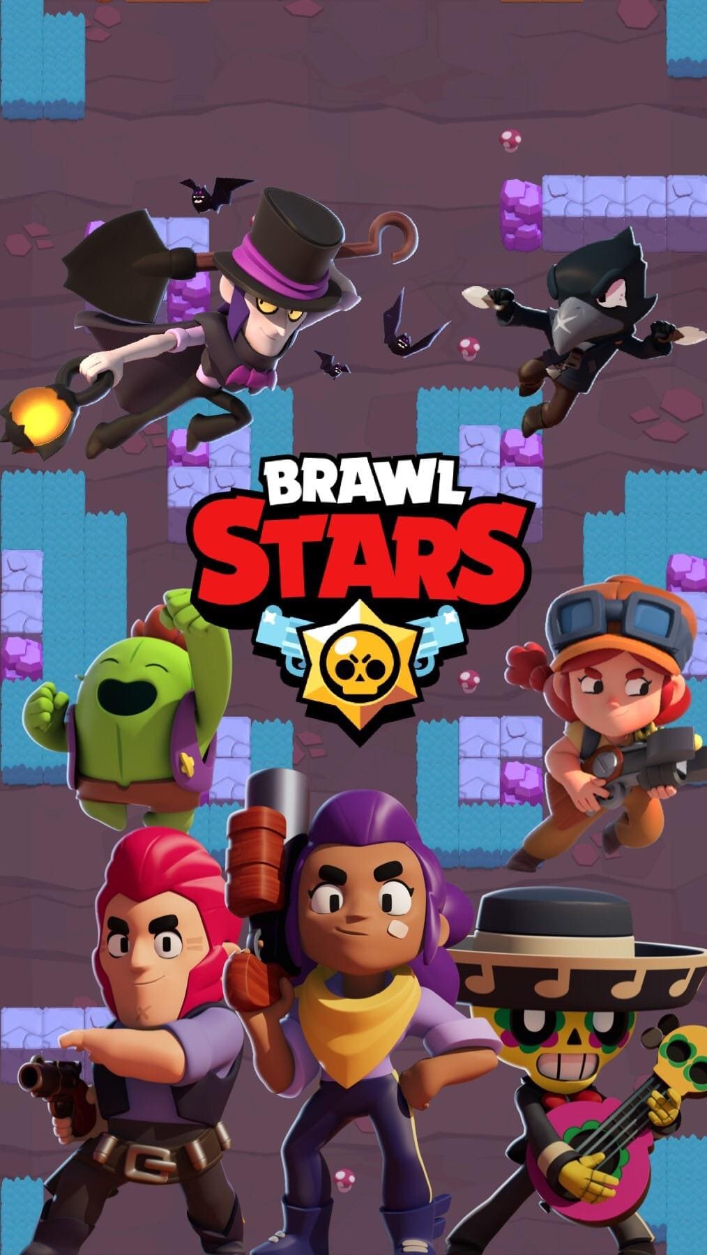 Personaggi Brawl Stars logo, 1014x1800 Verticale, Telefono